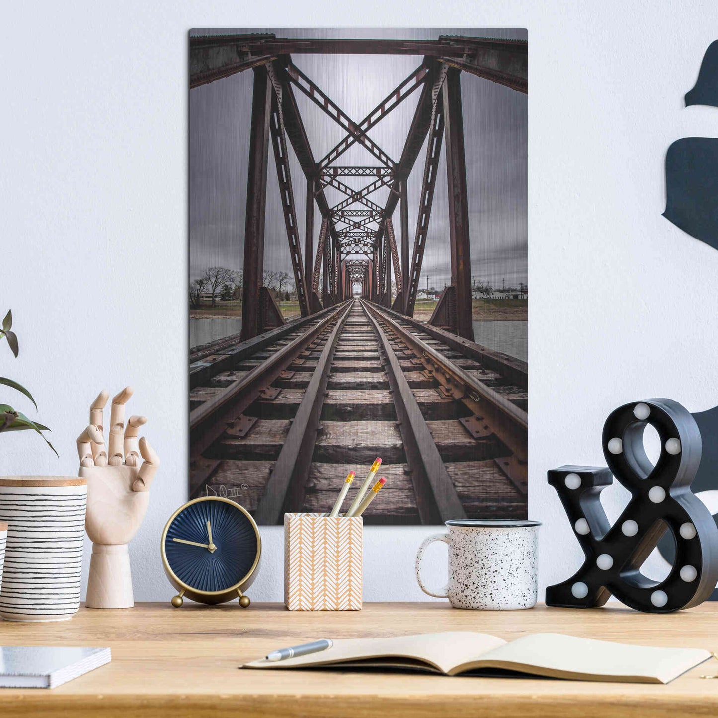 Luxe Metal Art 'Take the Detour' by Donnie Quillen Metal Wall Art,12x16
