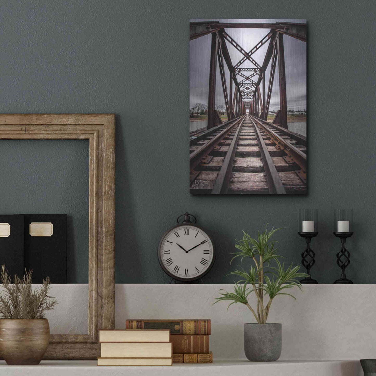 Luxe Metal Art 'Take the Detour' by Donnie Quillen Metal Wall Art,12x16