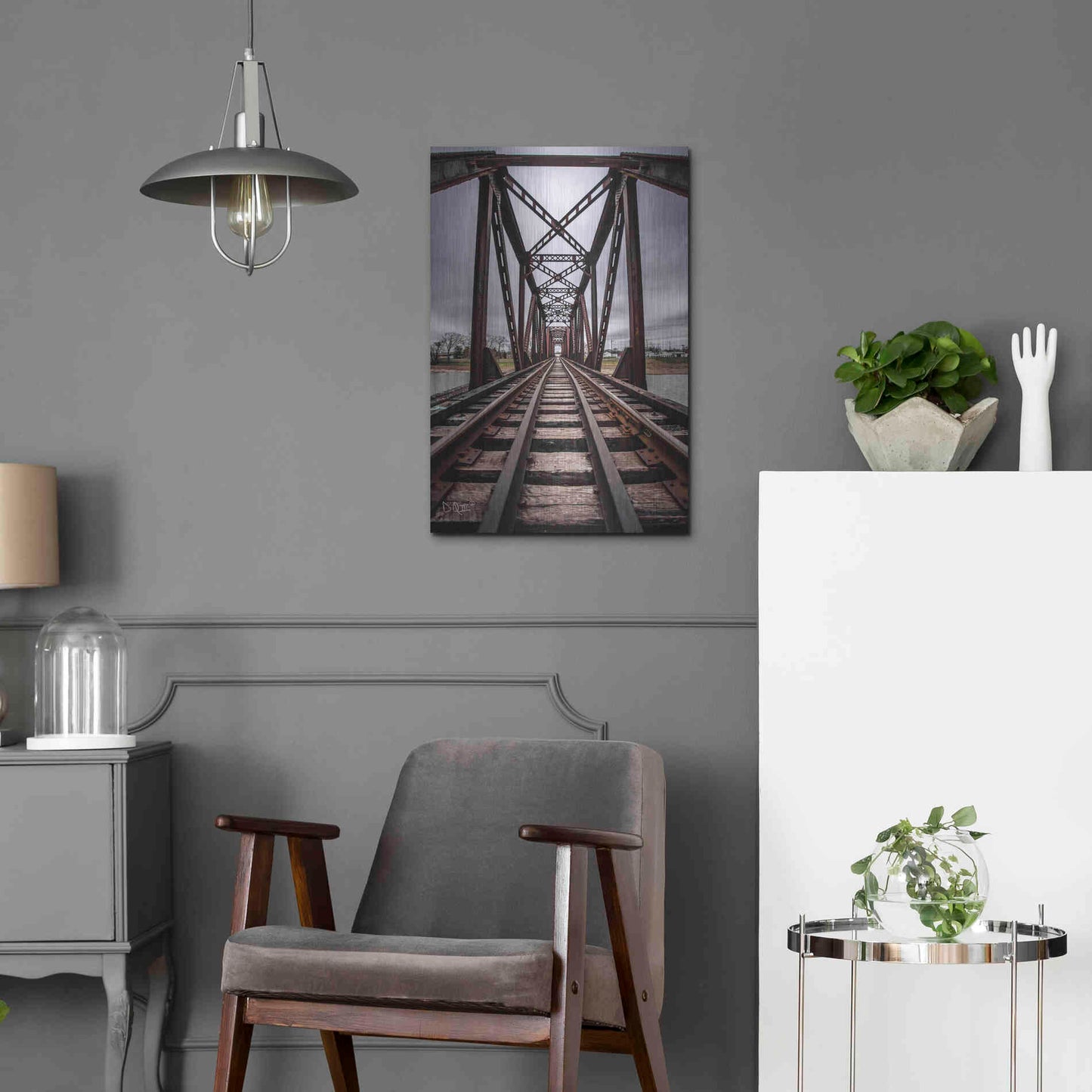 Luxe Metal Art 'Take the Detour' by Donnie Quillen Metal Wall Art,16x24