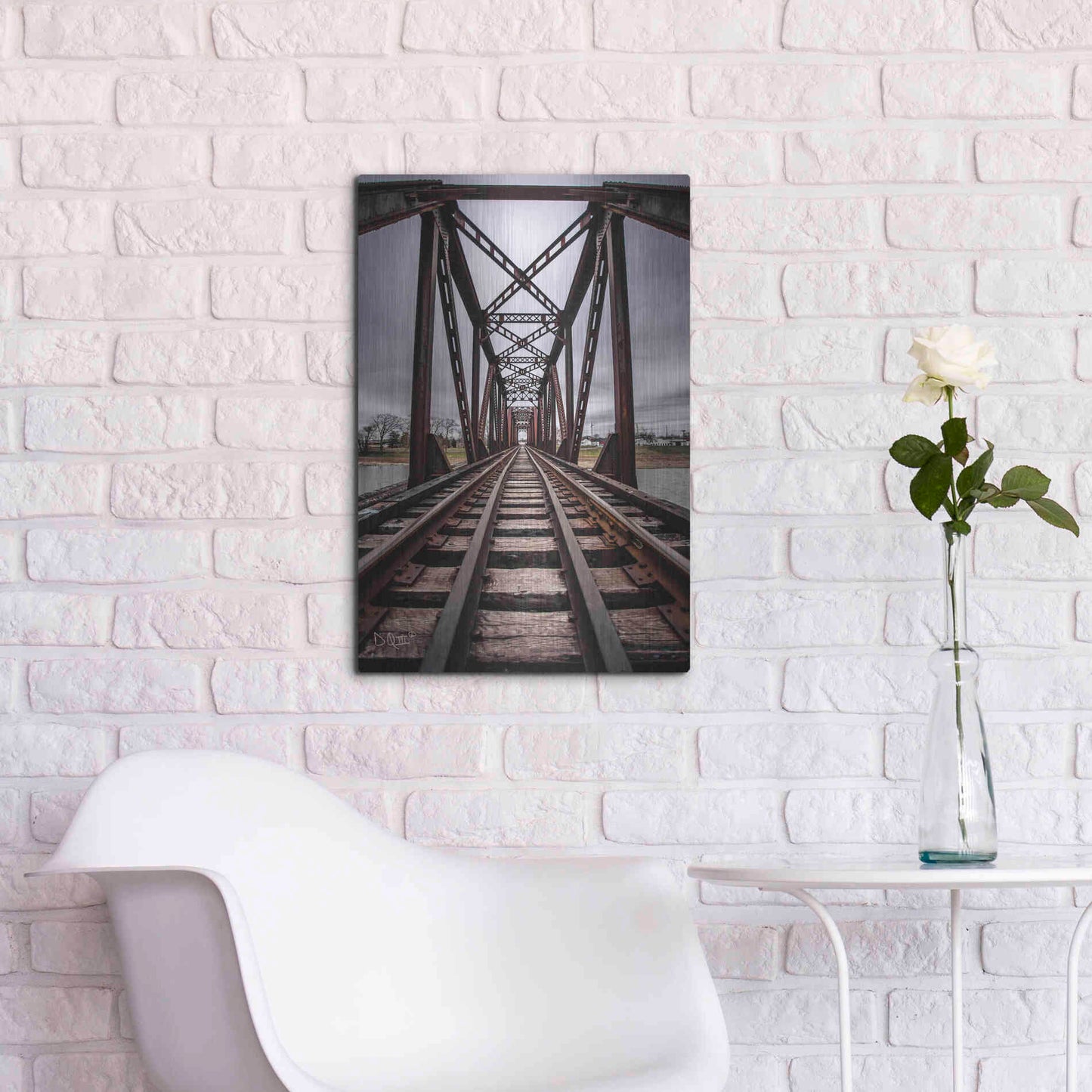Luxe Metal Art 'Take the Detour' by Donnie Quillen Metal Wall Art,16x24