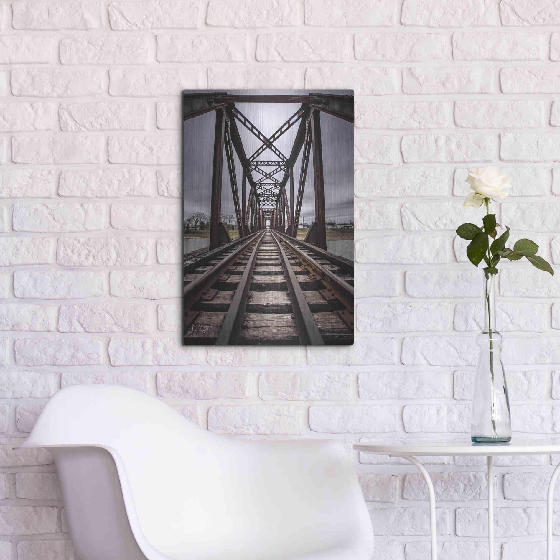 Luxe Metal Art 'Take the Detour' by Donnie Quillen Metal Wall Art,16x24