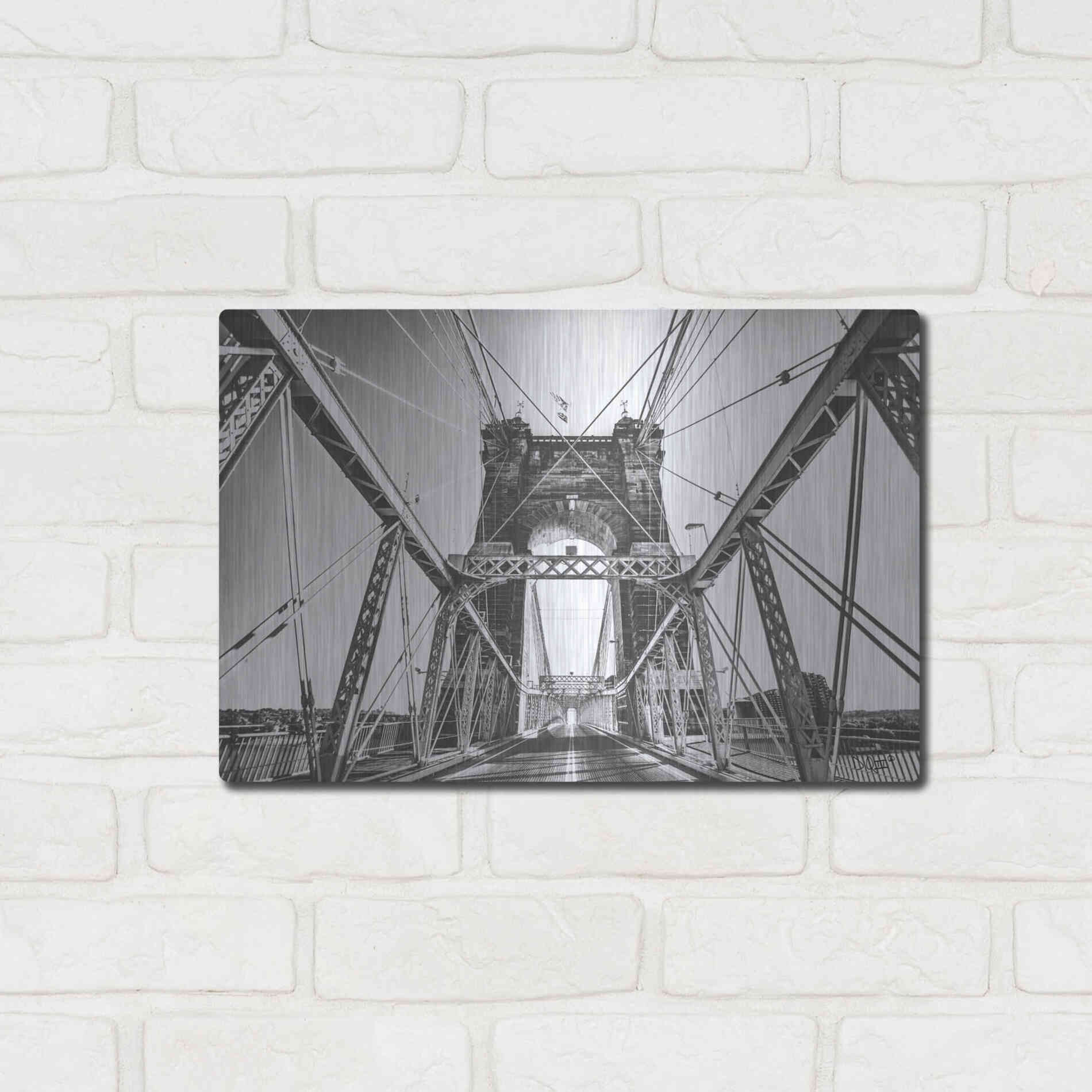 Luxe Metal Art 'Gray Matter' by Donnie Quillen Metal Wall Art,16x12