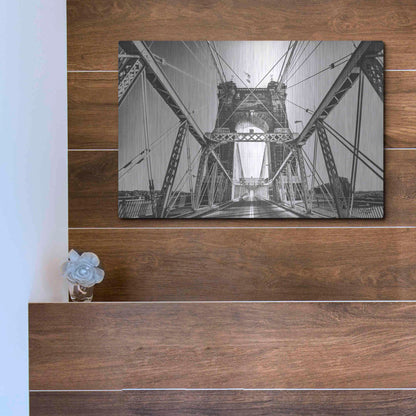 Luxe Metal Art 'Gray Matter' by Donnie Quillen Metal Wall Art,16x12
