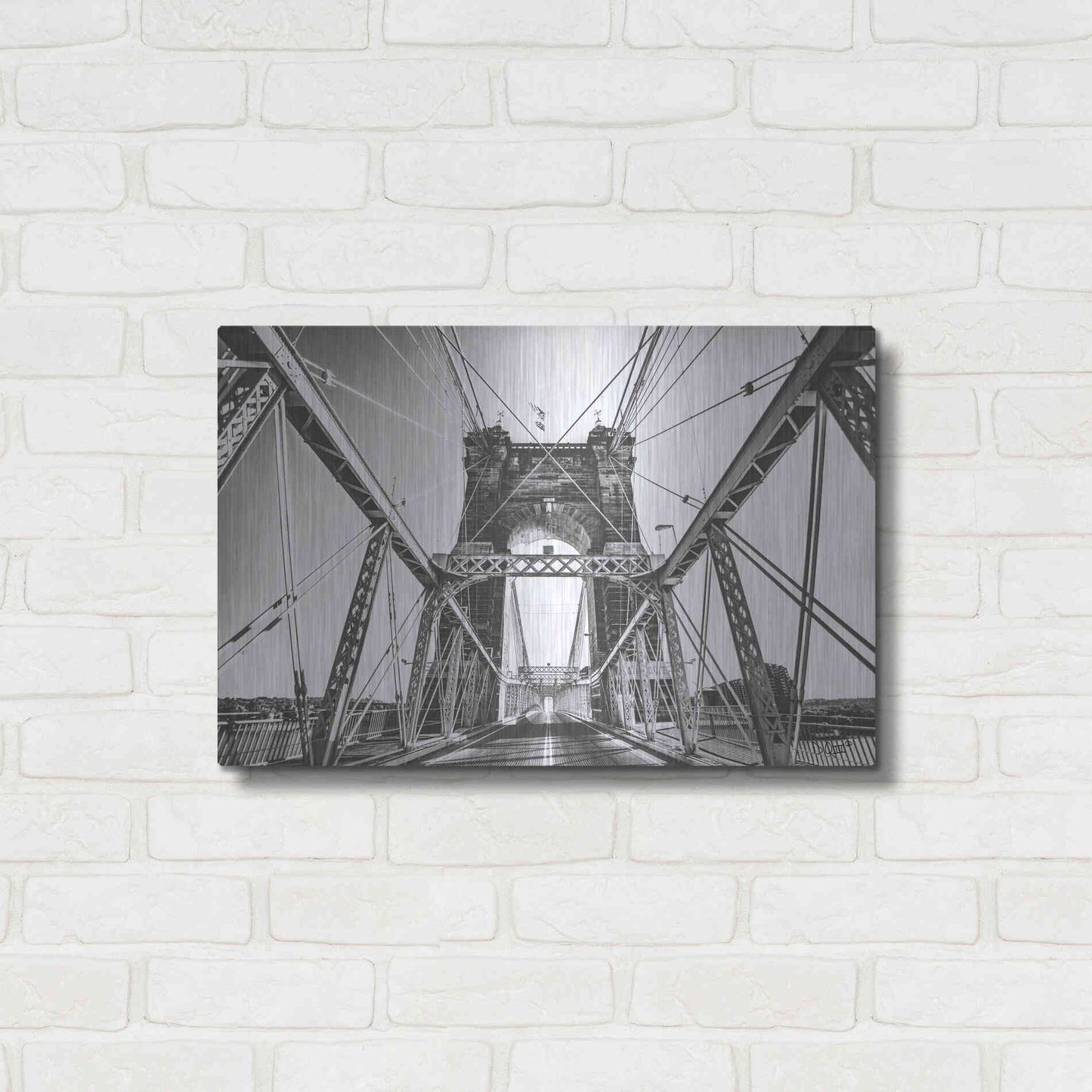 Luxe Metal Art 'Gray Matter' by Donnie Quillen Metal Wall Art,24x16