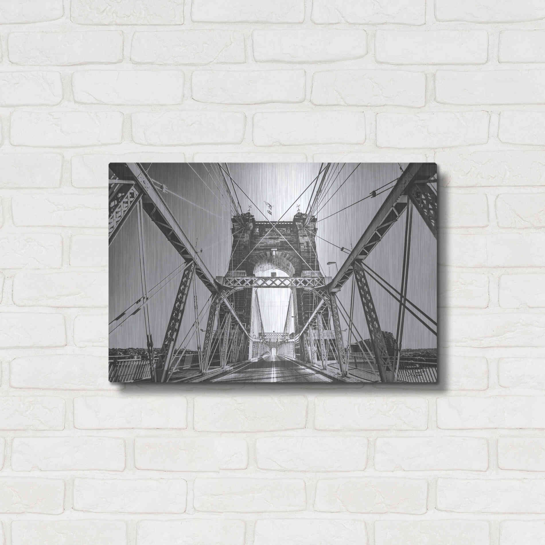 Luxe Metal Art 'Gray Matter' by Donnie Quillen Metal Wall Art,24x16