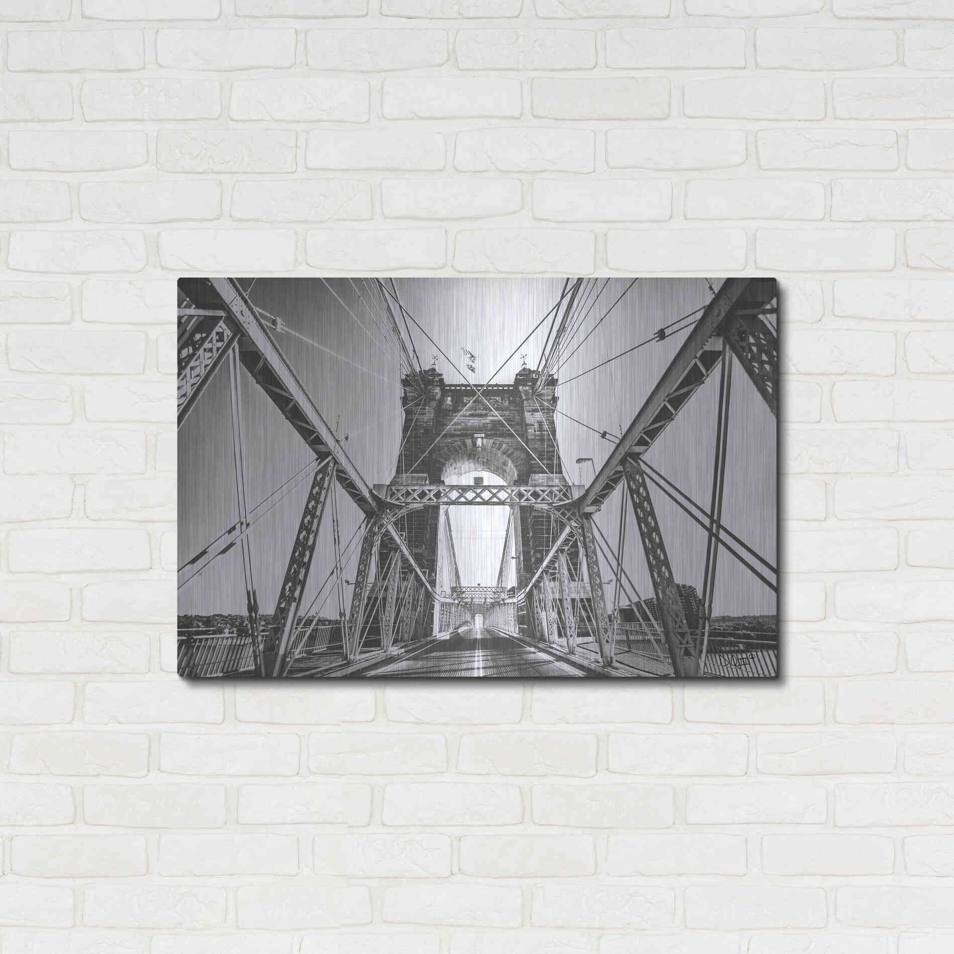 Luxe Metal Art 'Gray Matter' by Donnie Quillen Metal Wall Art,36x24