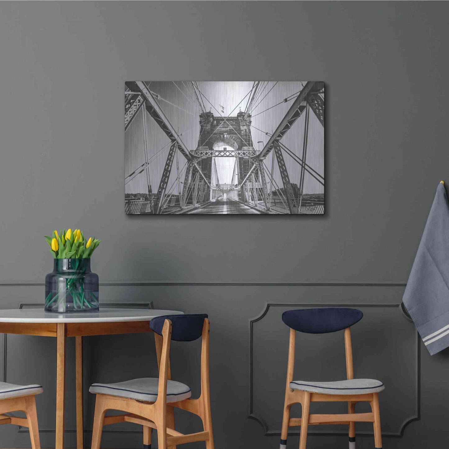 Luxe Metal Art 'Gray Matter' by Donnie Quillen Metal Wall Art,36x24
