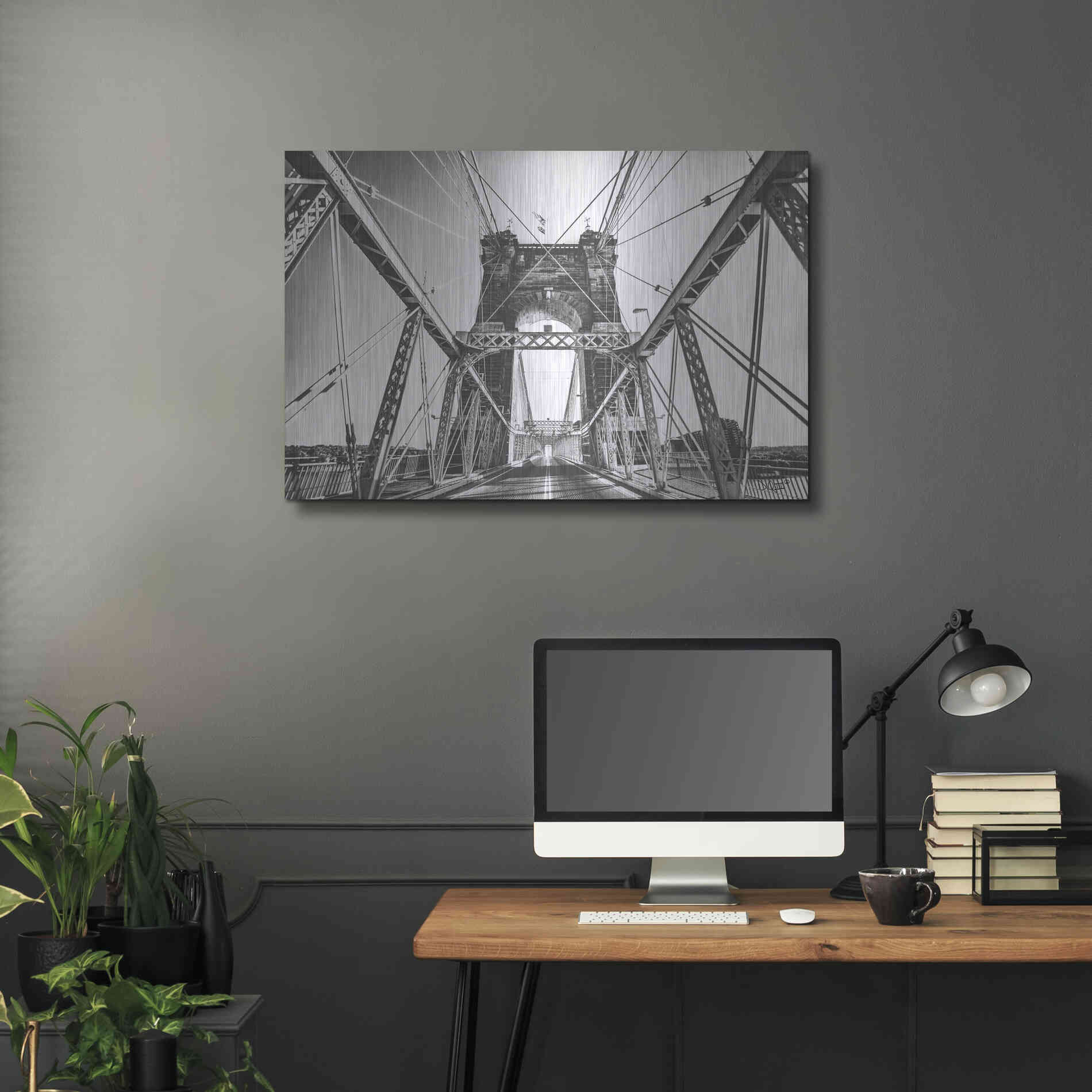Luxe Metal Art 'Gray Matter' by Donnie Quillen Metal Wall Art,36x24