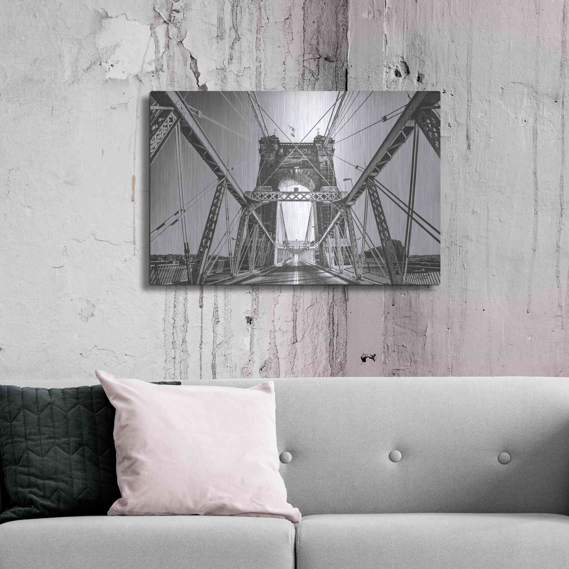 Luxe Metal Art 'Gray Matter' by Donnie Quillen Metal Wall Art,36x24