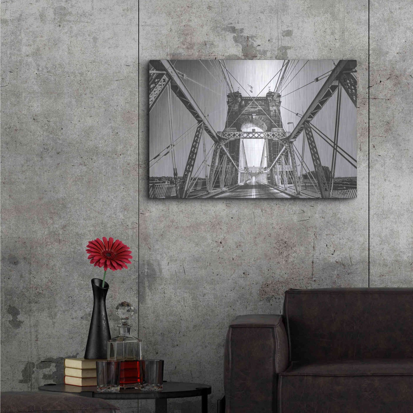 Luxe Metal Art 'Gray Matter' by Donnie Quillen Metal Wall Art,36x24