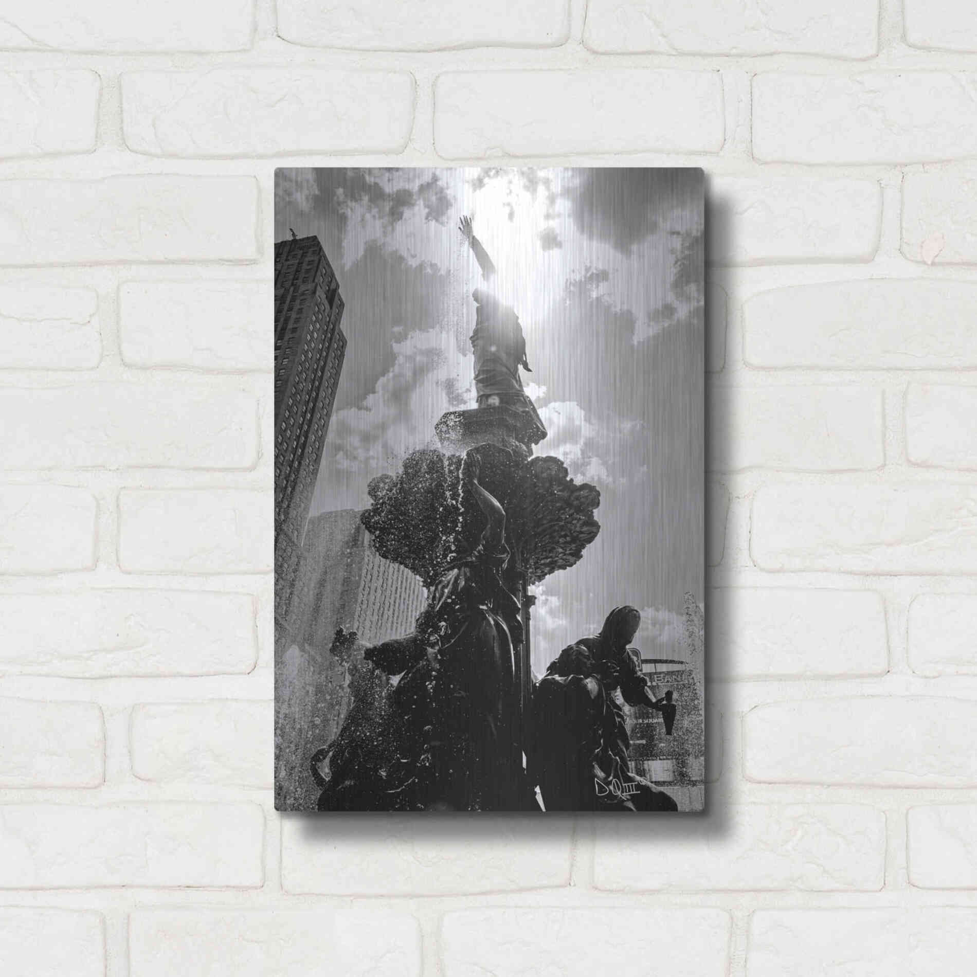 Luxe Metal Art 'Built from the Ground Up III' by Donnie Quillen Metal Wall Art,12x16