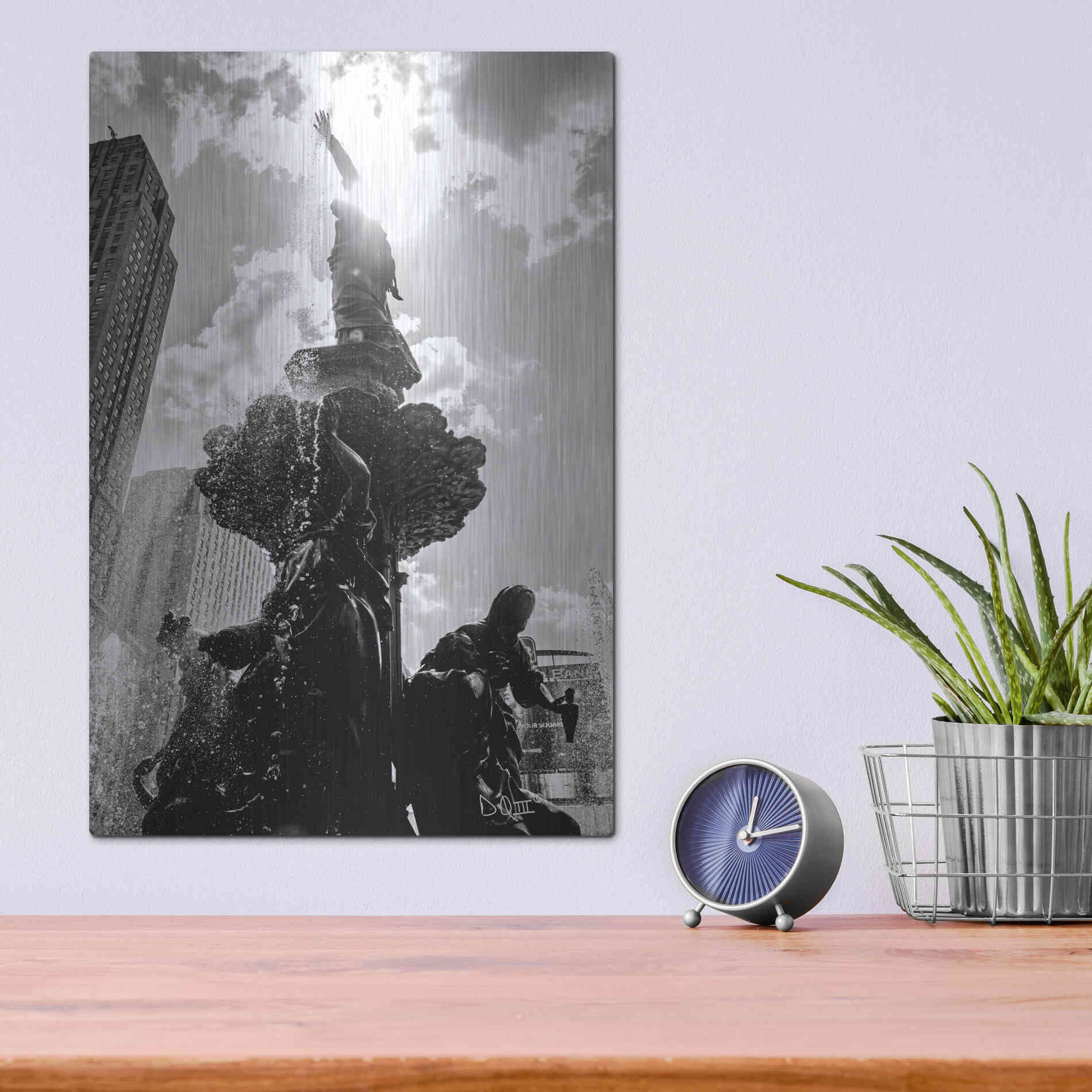 Luxe Metal Art 'Built from the Ground Up III' by Donnie Quillen Metal Wall Art,12x16