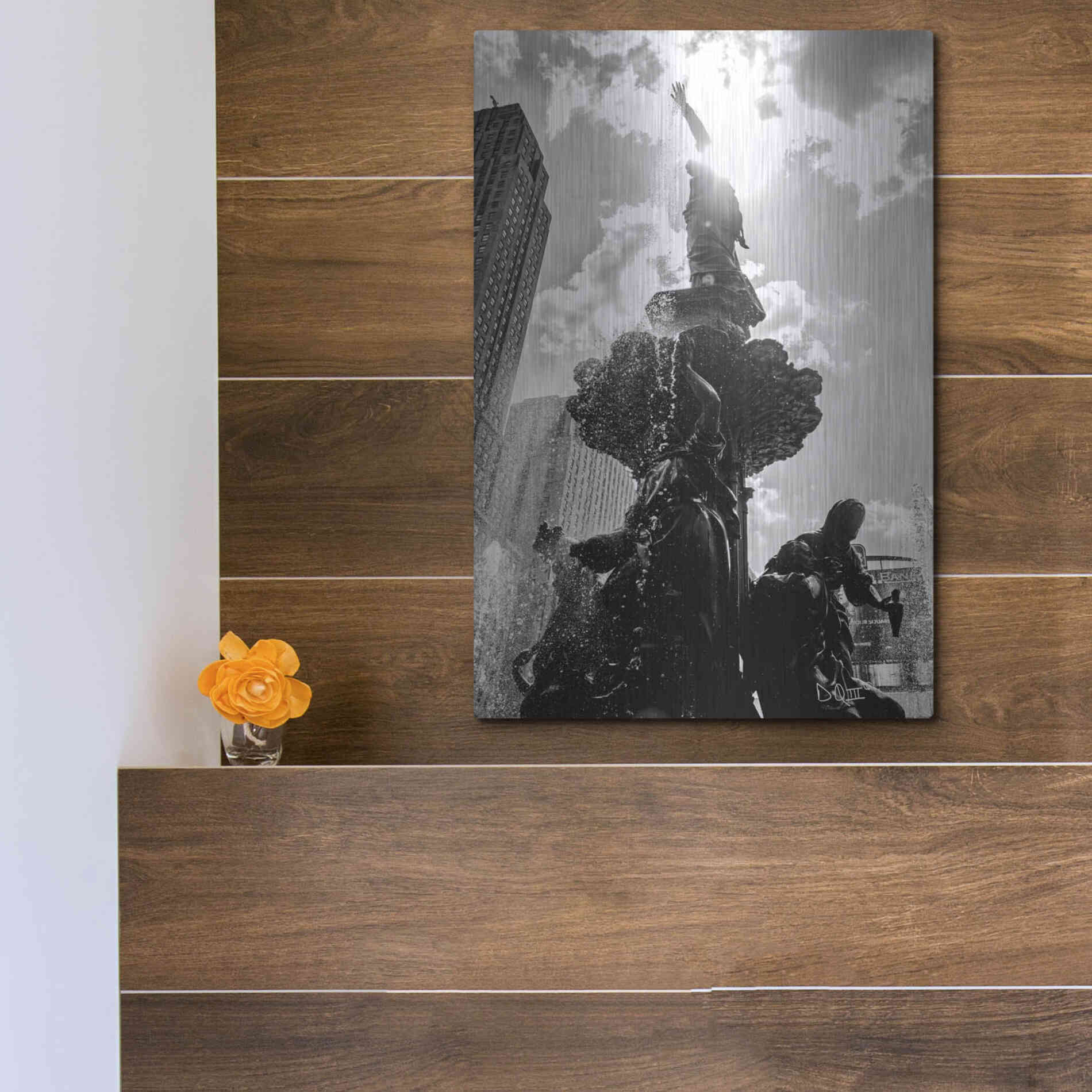 Luxe Metal Art 'Built from the Ground Up III' by Donnie Quillen Metal Wall Art,12x16