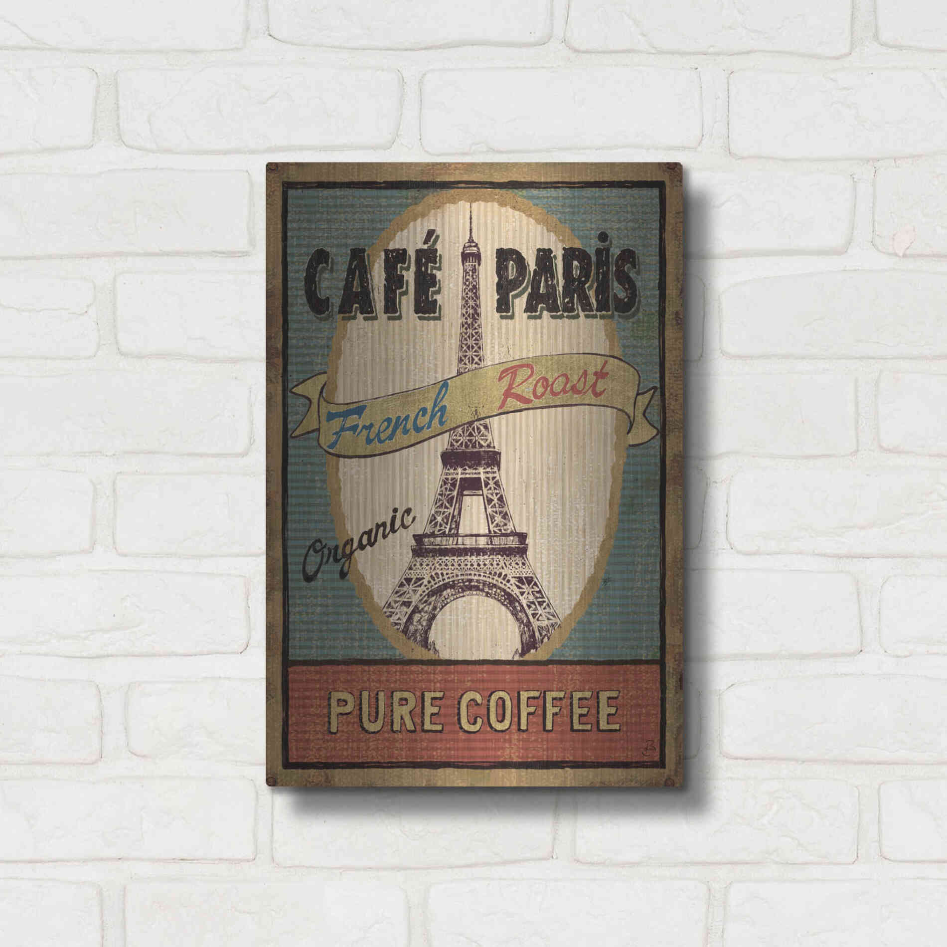 Luxe Metal Art 'Coffee Blend II' by Daphne Brissonet, Metal Wall Art,12x16