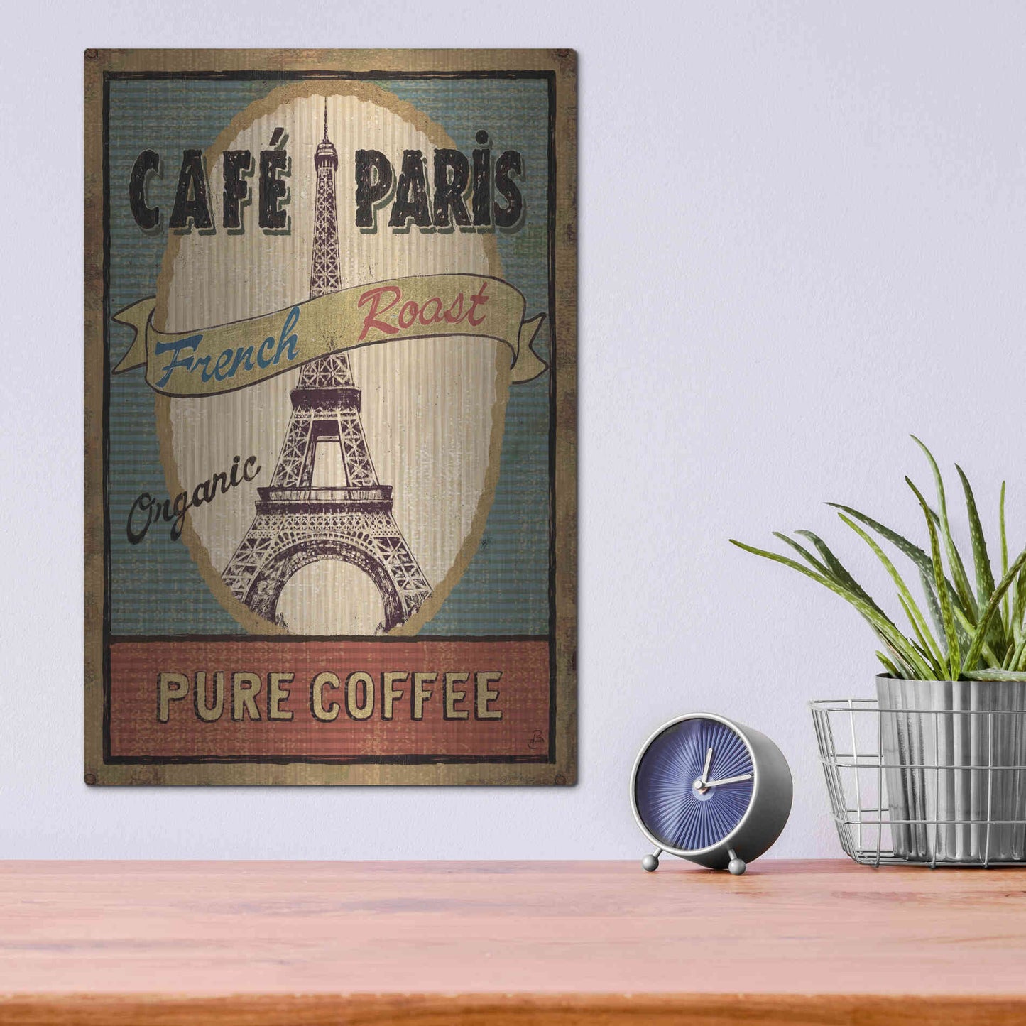 Luxe Metal Art 'Coffee Blend II' by Daphne Brissonet, Metal Wall Art,12x16