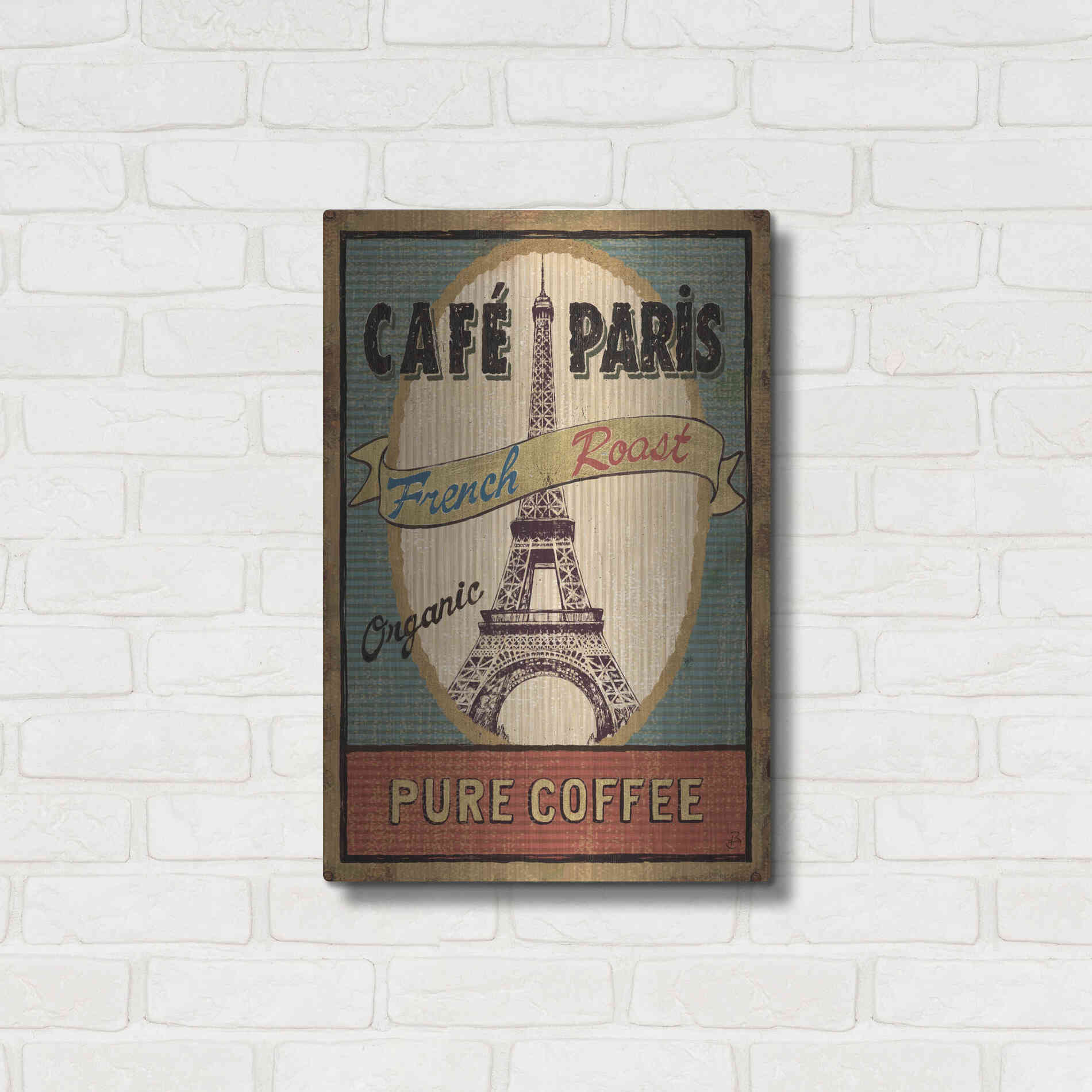 Luxe Metal Art 'Coffee Blend II' by Daphne Brissonet, Metal Wall Art,16x24