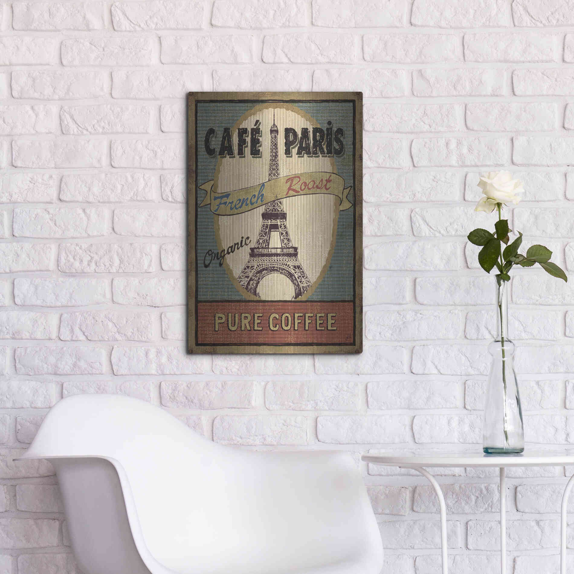 Luxe Metal Art 'Coffee Blend II' by Daphne Brissonet, Metal Wall Art,16x24