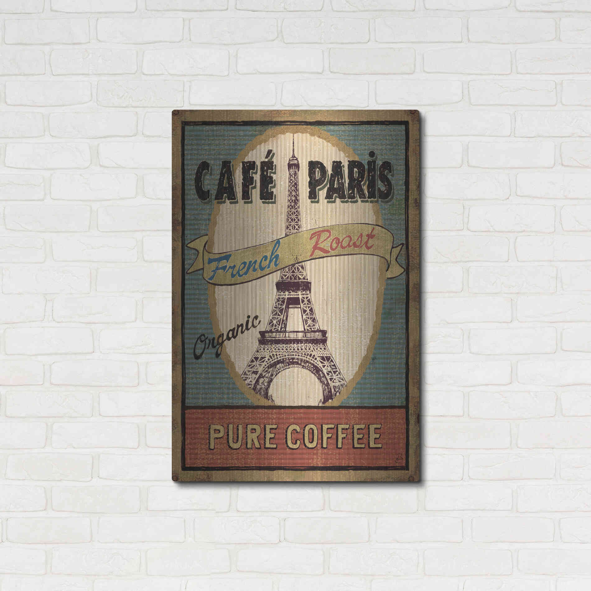 Luxe Metal Art 'Coffee Blend II' by Daphne Brissonet, Metal Wall Art,24x36