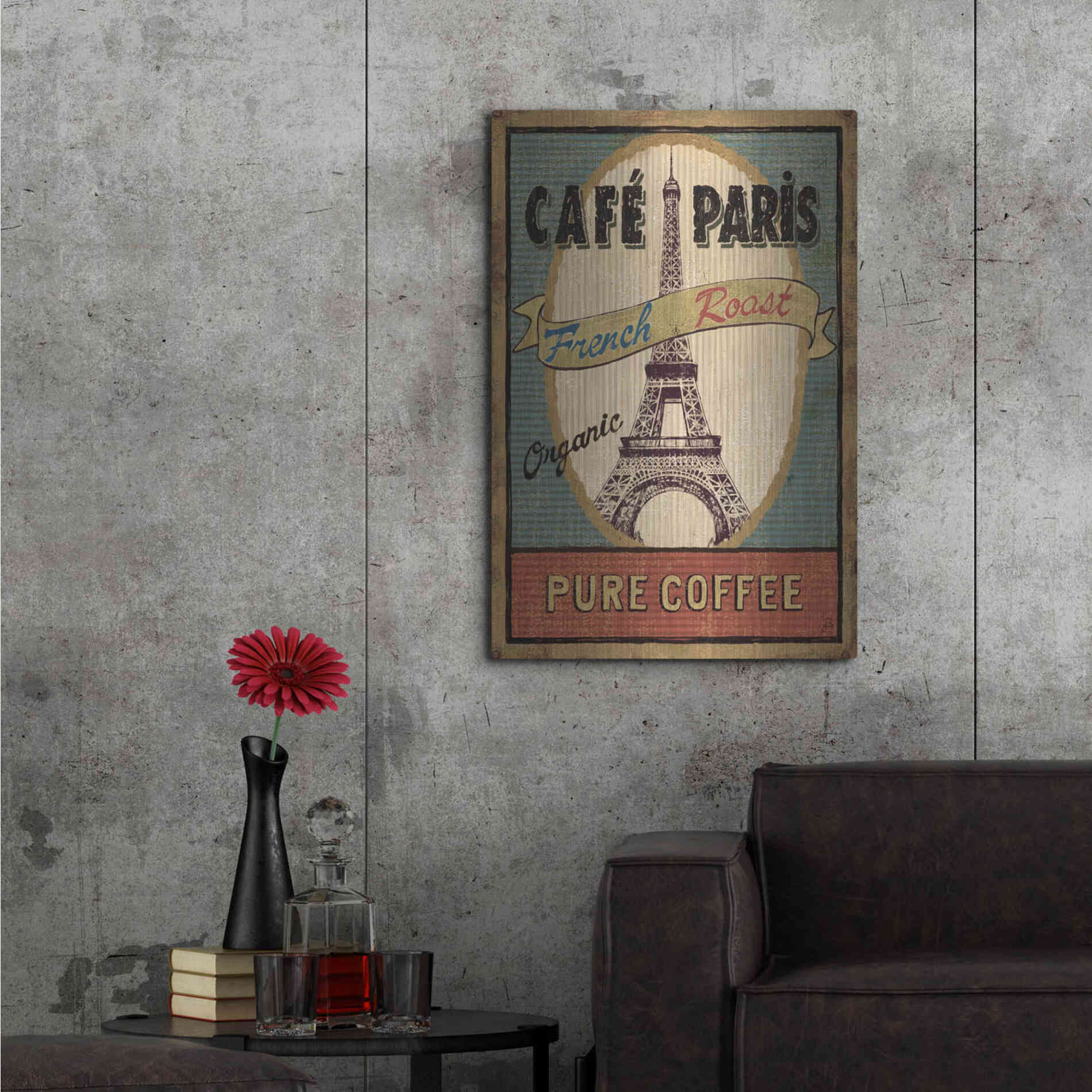 Luxe Metal Art 'Coffee Blend II' by Daphne Brissonet, Metal Wall Art,24x36