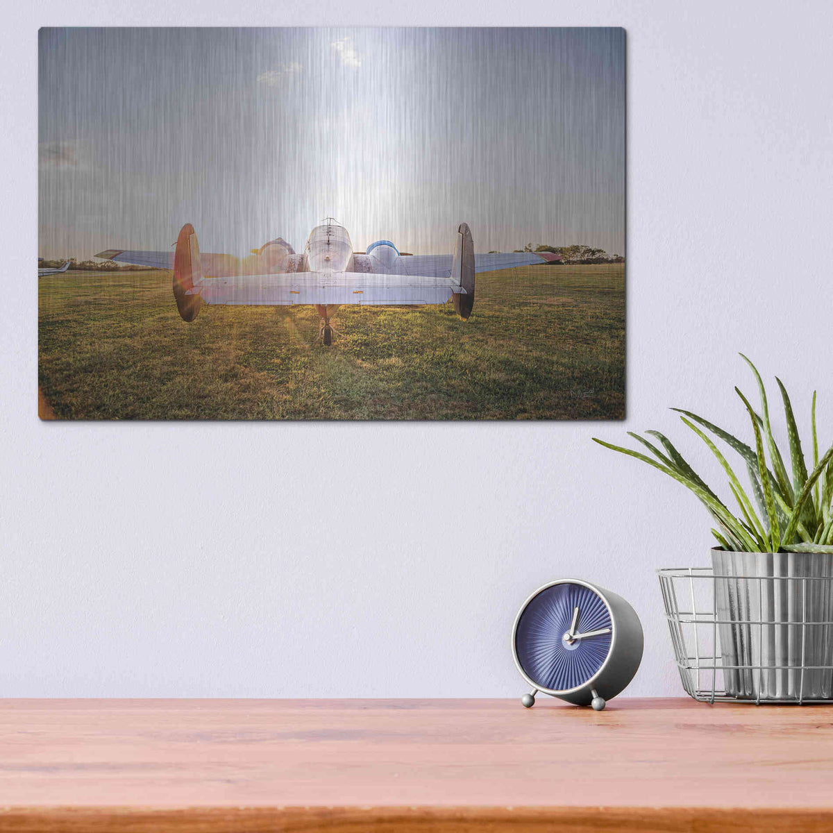 Luxe Metal Art 'Into the Sunset' by Donnie Quillen Metal Wall Art,16x12