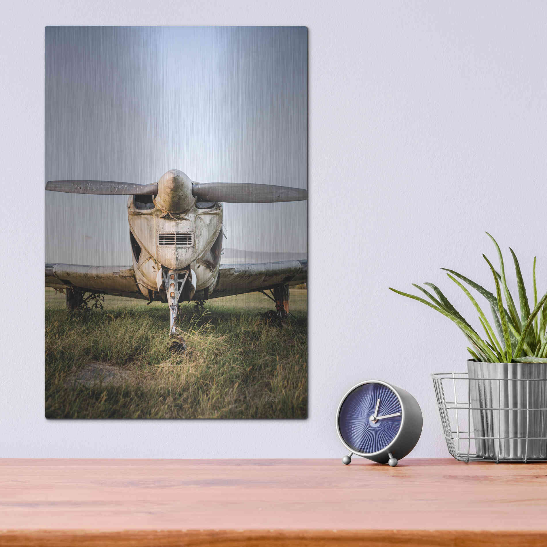 Luxe Metal Art 'Last Flight III' by Donnie Quillen Metal Wall Art,12x16