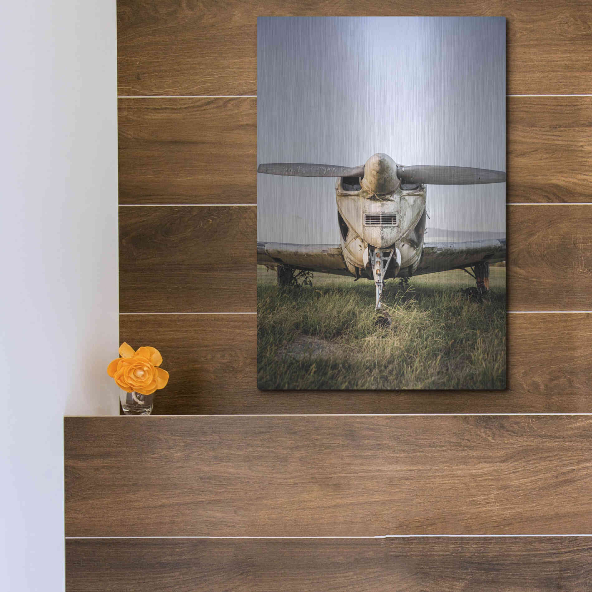 Luxe Metal Art 'Last Flight III' by Donnie Quillen Metal Wall Art,12x16