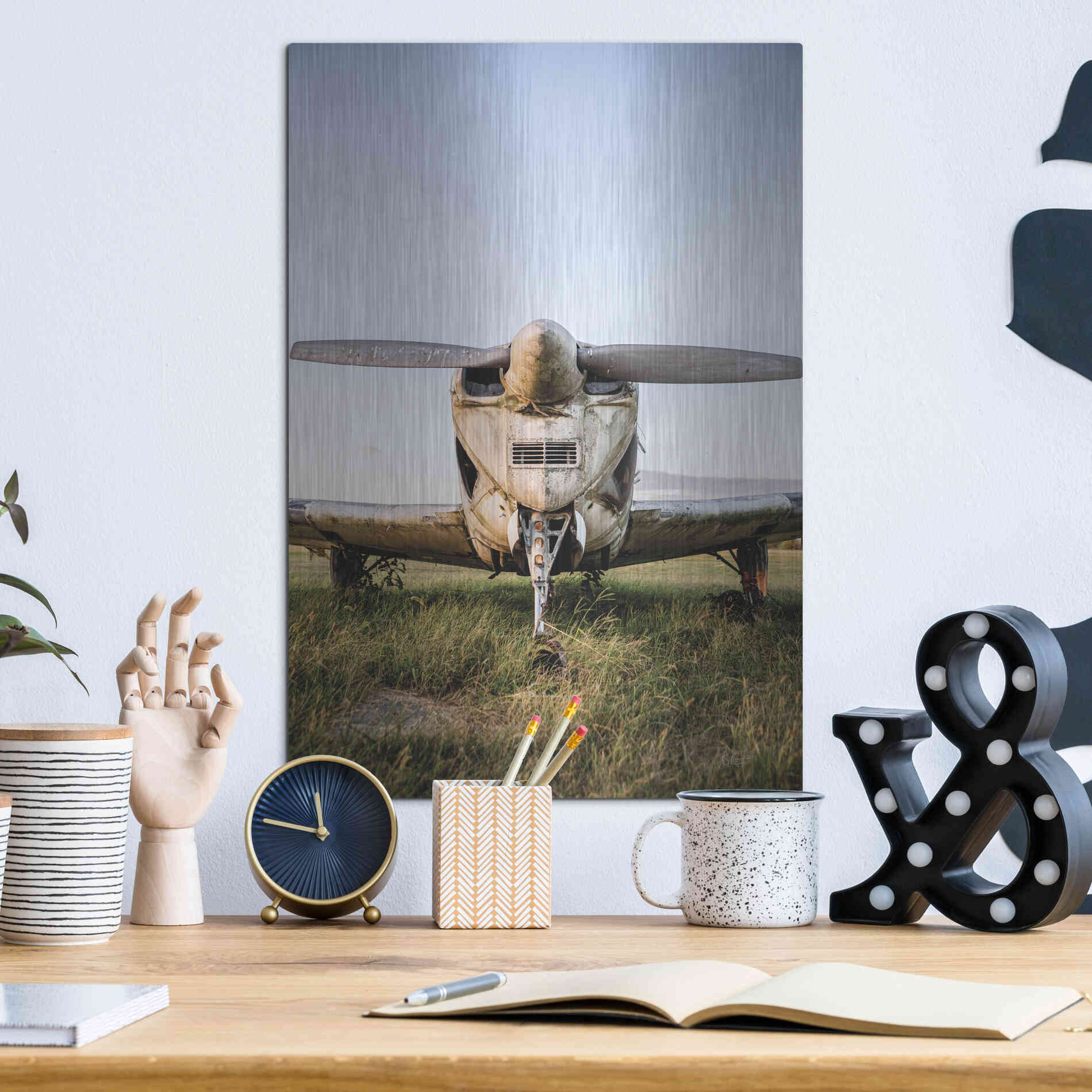 Luxe Metal Art 'Last Flight III' by Donnie Quillen Metal Wall Art,12x16