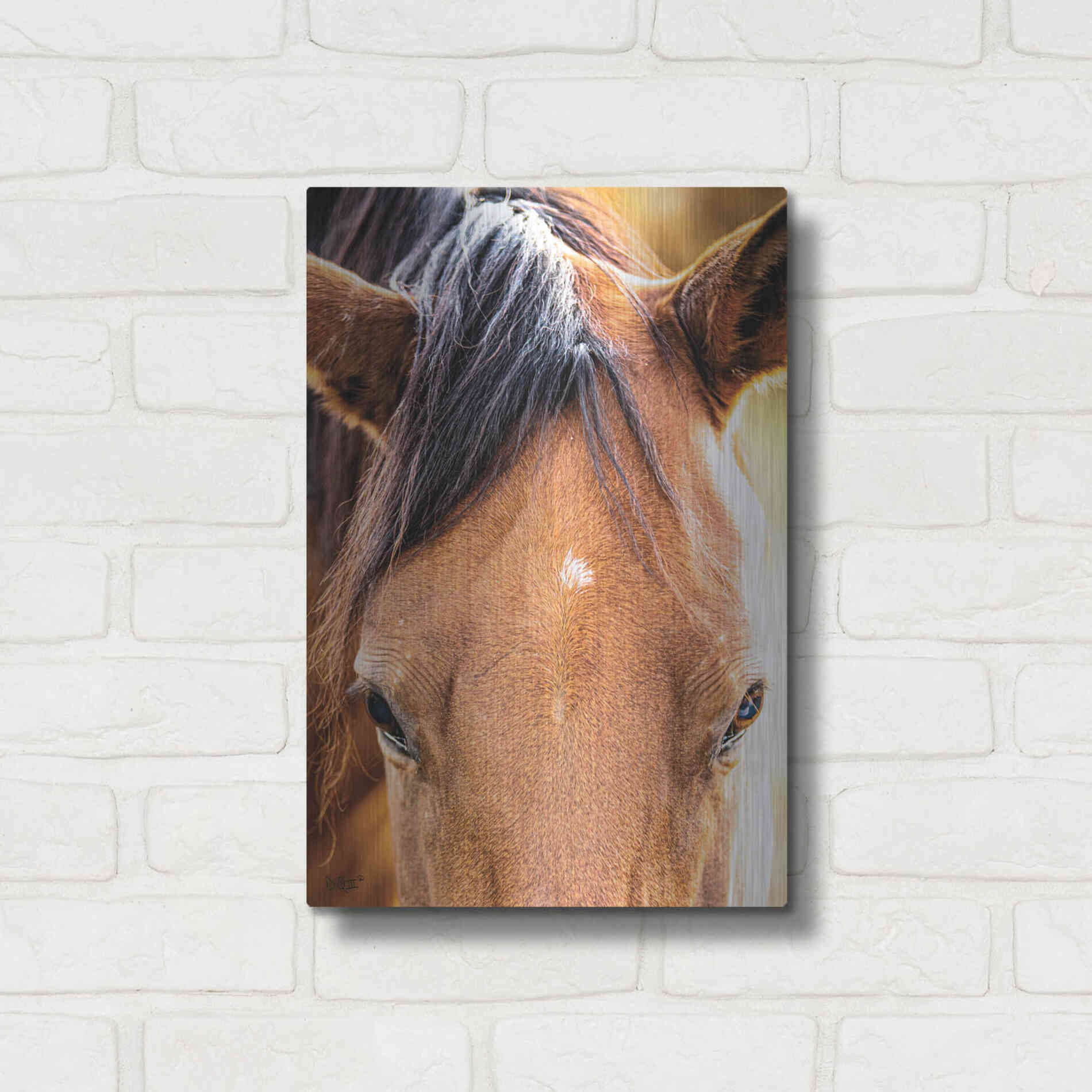 Luxe Metal Art 'Soft Brown' by Donnie Quillen Metal Wall Art,12x16