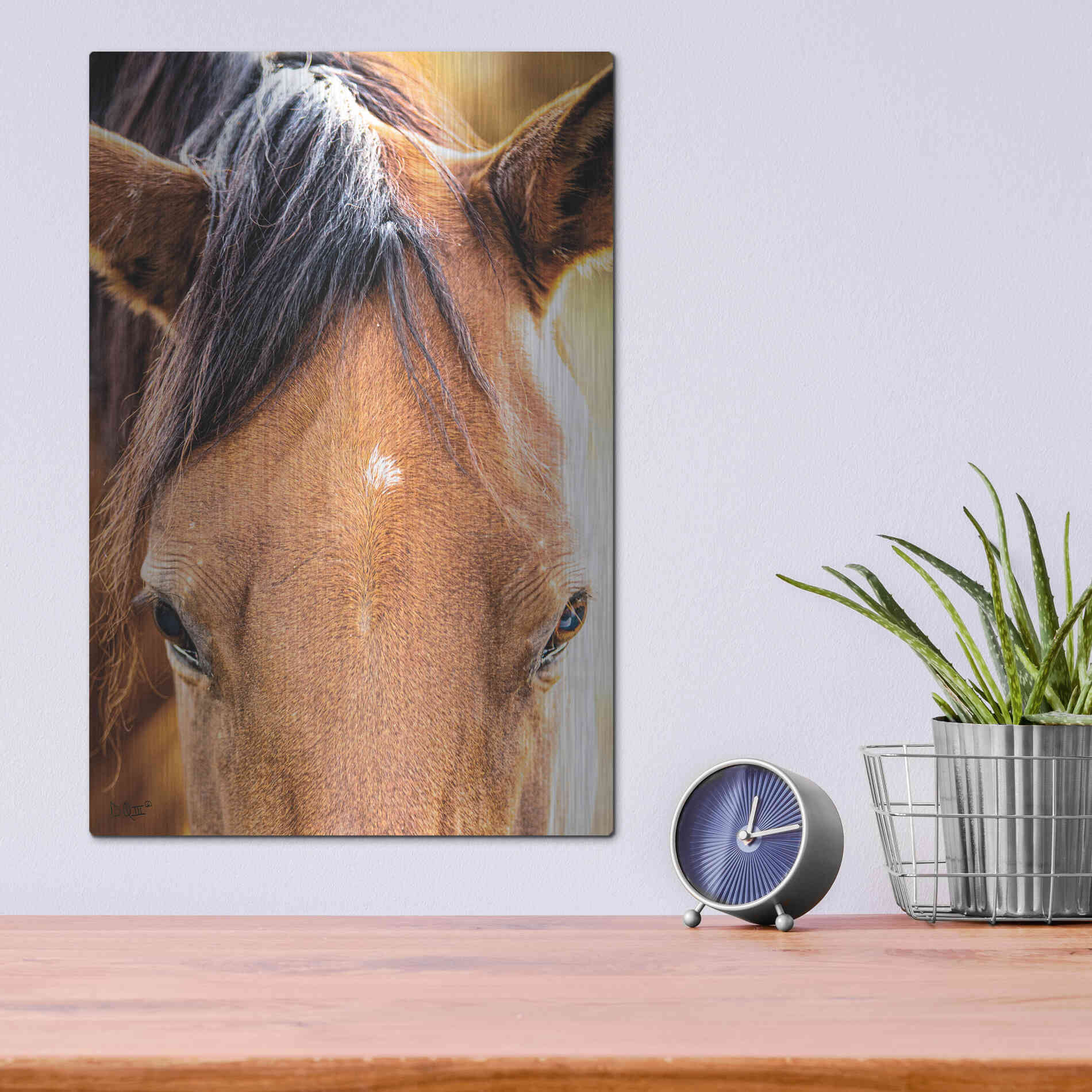 Luxe Metal Art 'Soft Brown' by Donnie Quillen Metal Wall Art,12x16