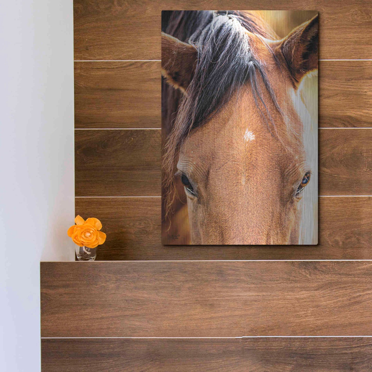 Luxe Metal Art 'Soft Brown' by Donnie Quillen Metal Wall Art,12x16