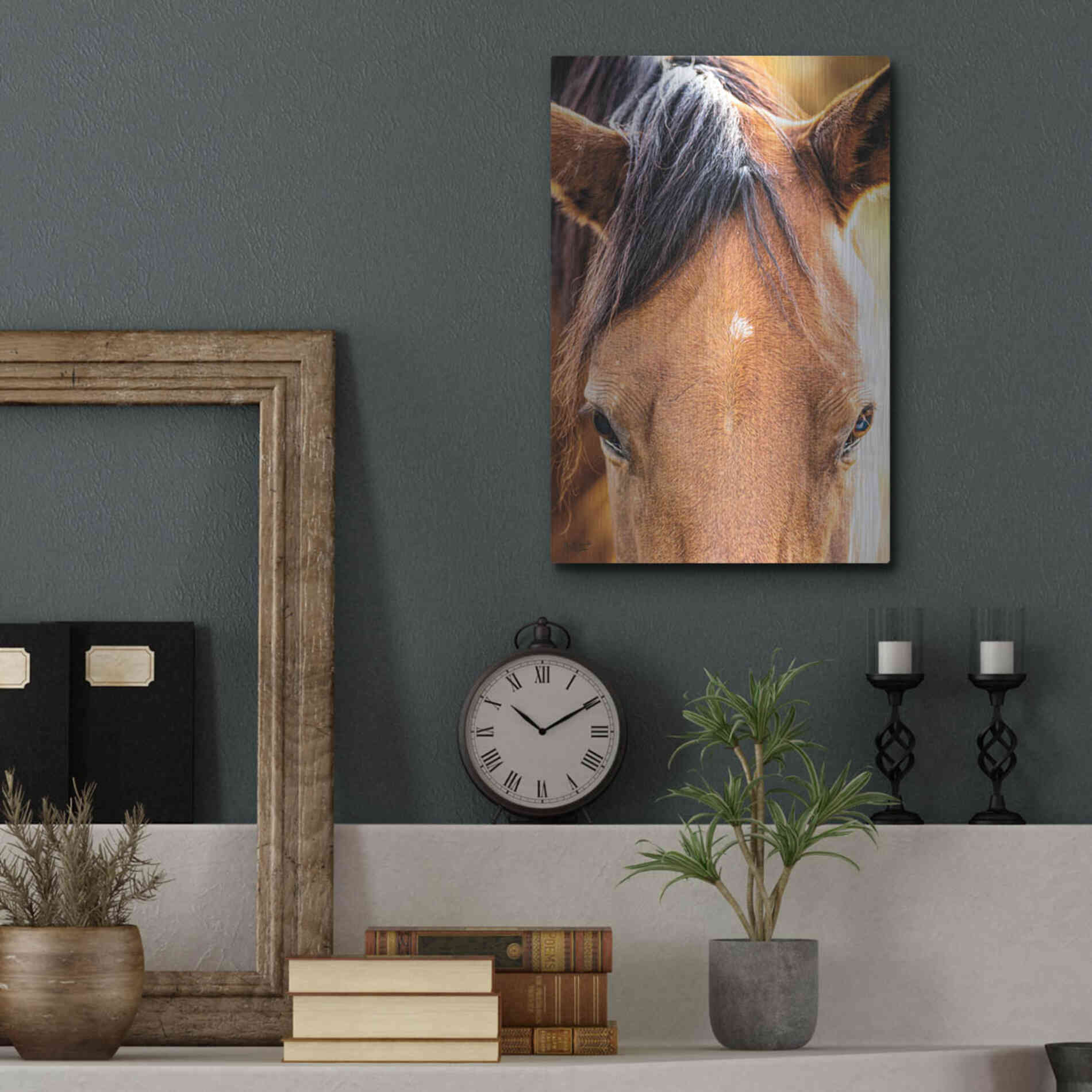 Luxe Metal Art 'Soft Brown' by Donnie Quillen Metal Wall Art,12x16
