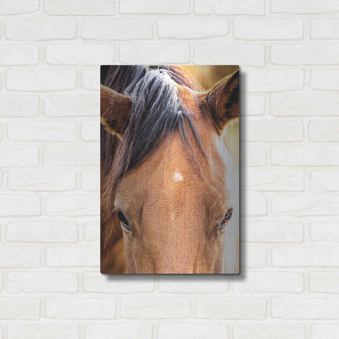 Luxe Metal Art 'Soft Brown' by Donnie Quillen Metal Wall Art,16x24