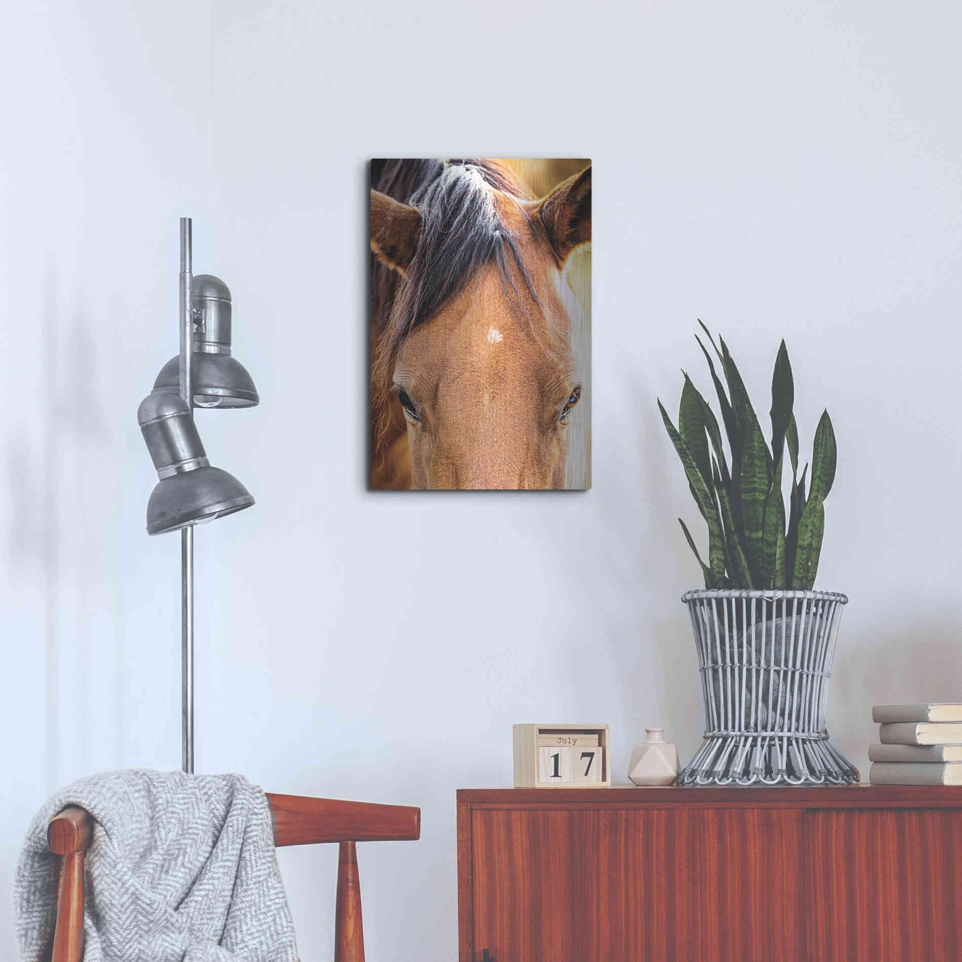 Luxe Metal Art 'Soft Brown' by Donnie Quillen Metal Wall Art,16x24
