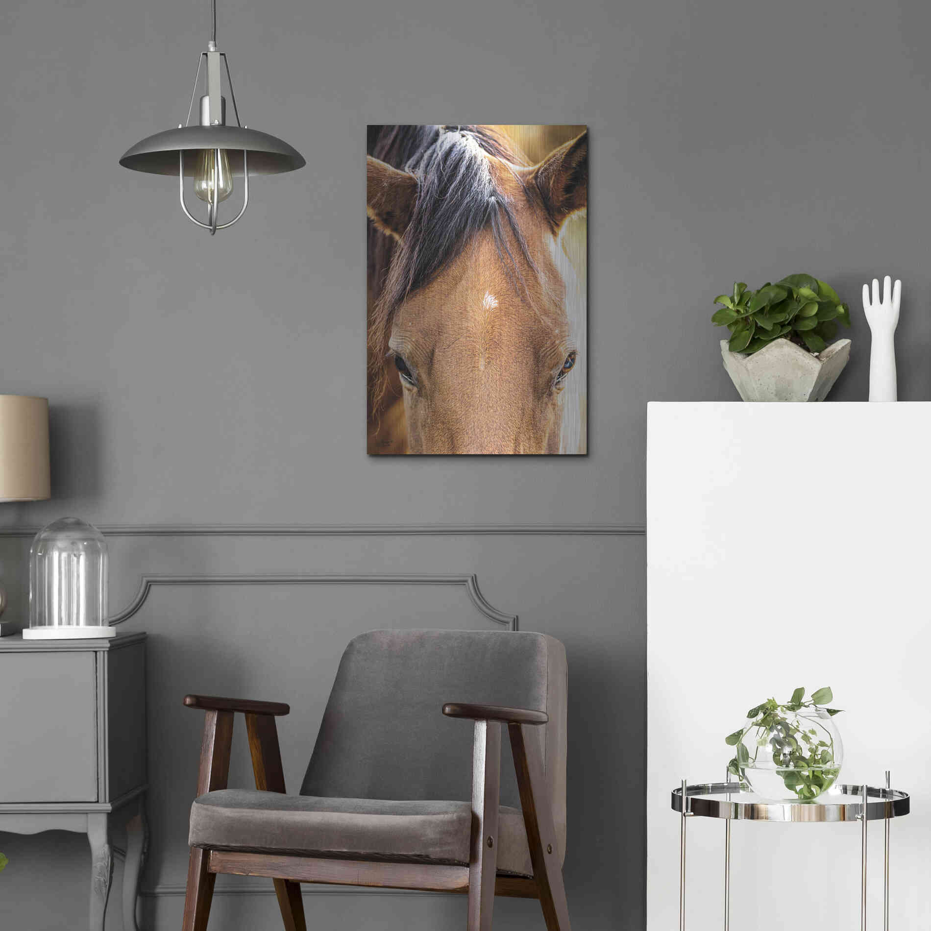 Luxe Metal Art 'Soft Brown' by Donnie Quillen Metal Wall Art,16x24