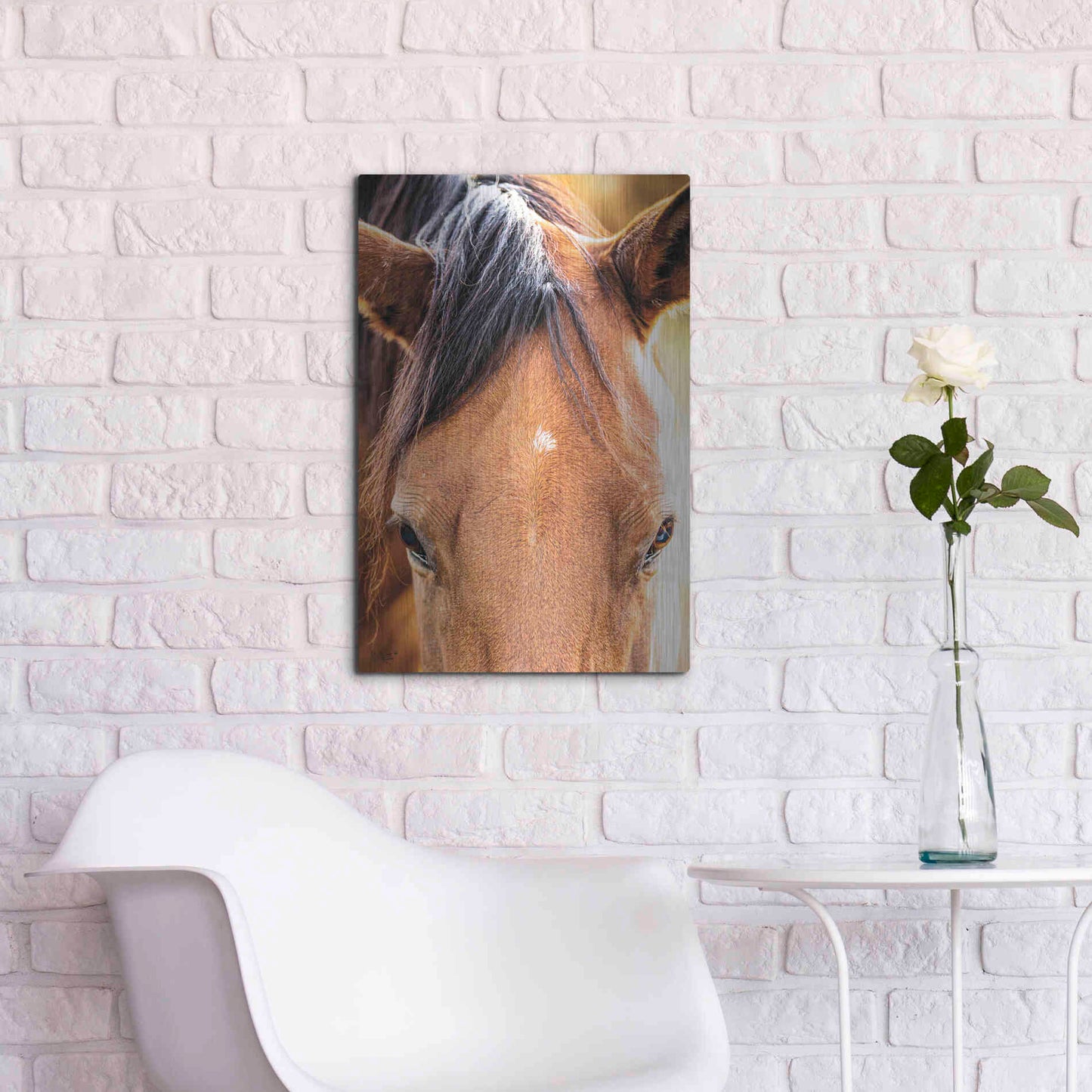 Luxe Metal Art 'Soft Brown' by Donnie Quillen Metal Wall Art,16x24
