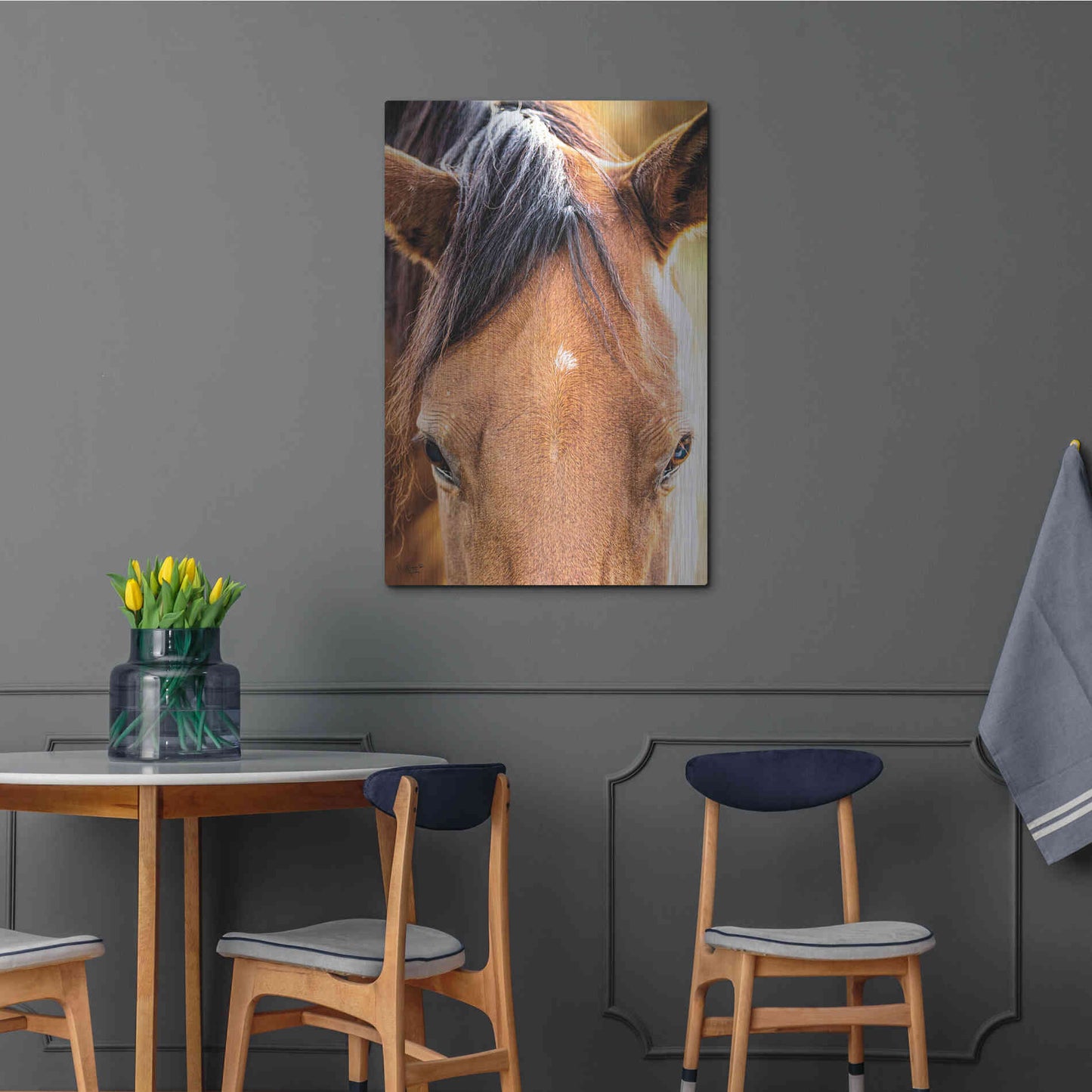 Luxe Metal Art 'Soft Brown' by Donnie Quillen Metal Wall Art,24x36