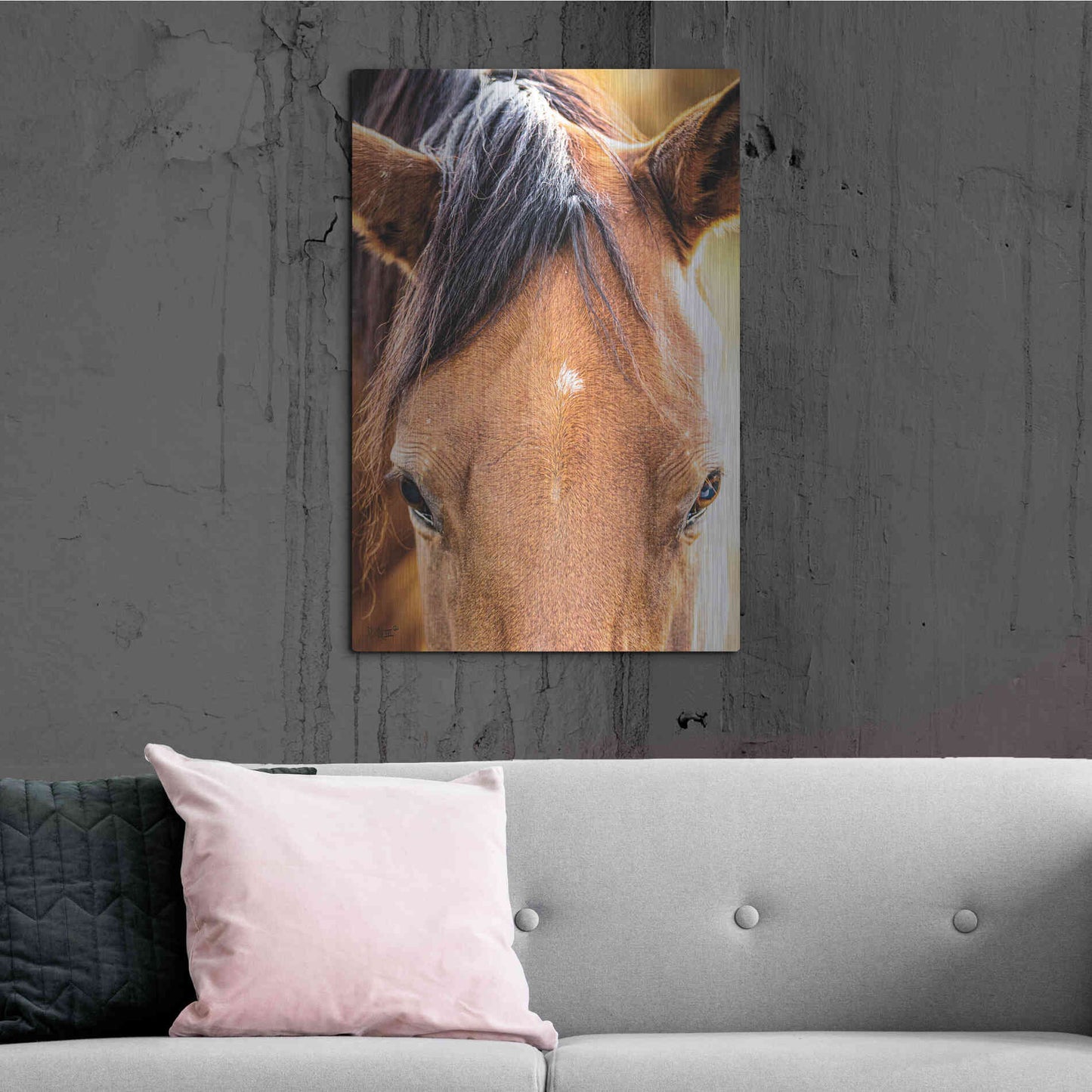 Luxe Metal Art 'Soft Brown' by Donnie Quillen Metal Wall Art,24x36