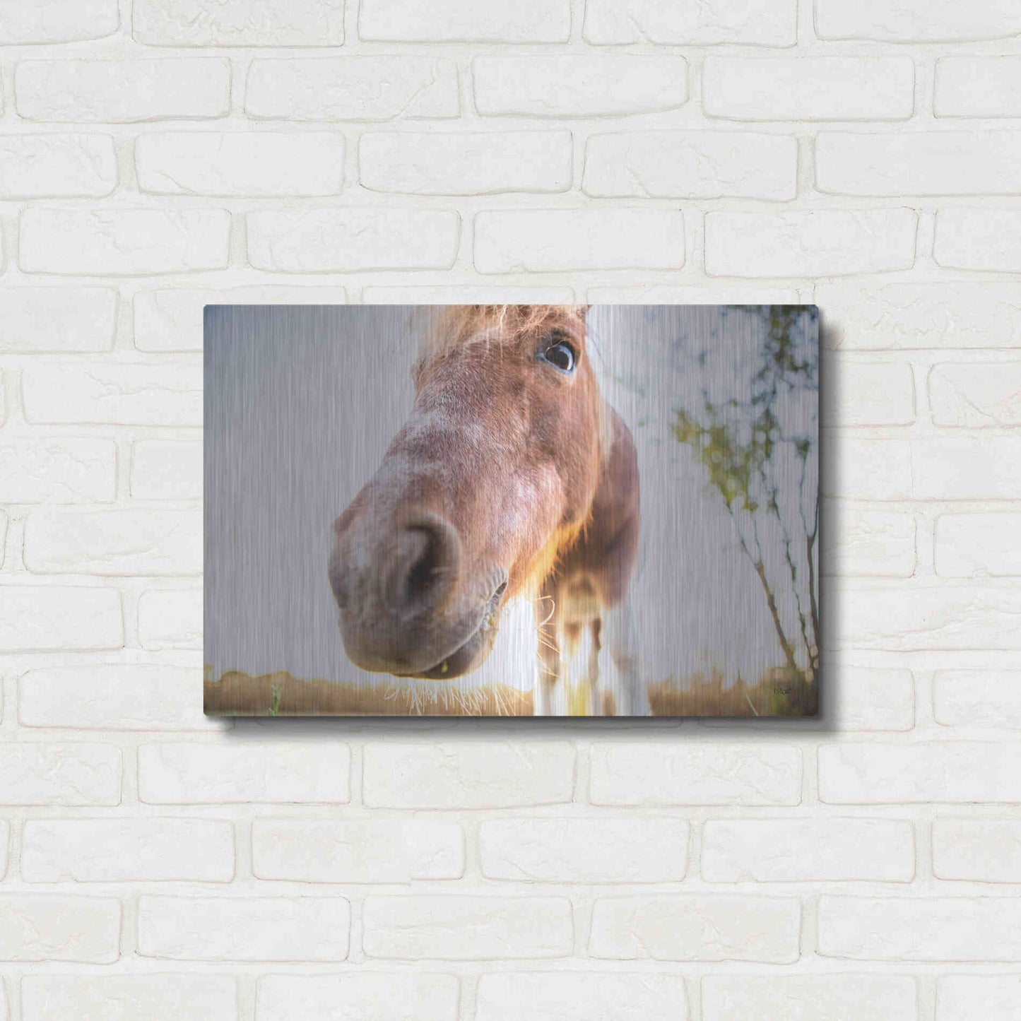 Luxe Metal Art 'Hi Horse' by Donnie Quillen Metal Wall Art,24x16