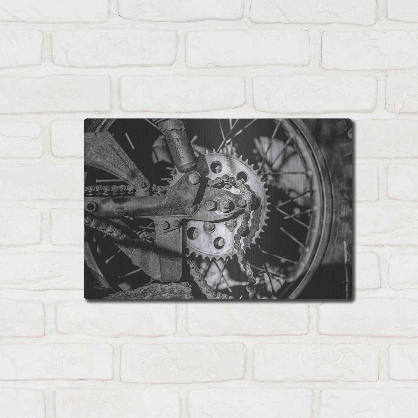 Luxe Metal Art 'Rusted Spoke' by Donnie Quillen Metal Wall Art,16x12