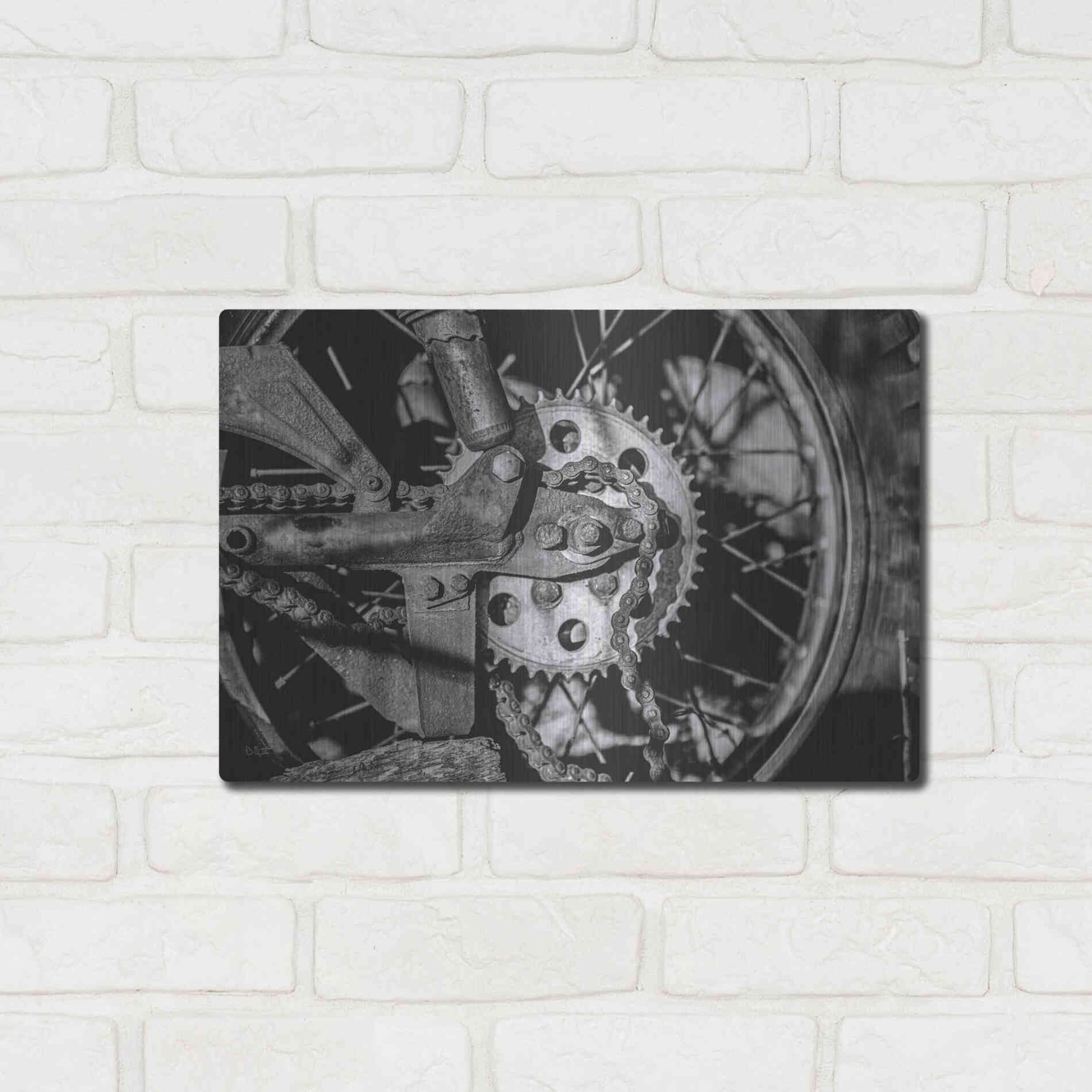 Luxe Metal Art 'Rusted Spoke' by Donnie Quillen Metal Wall Art,16x12