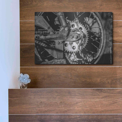 Luxe Metal Art 'Rusted Spoke' by Donnie Quillen Metal Wall Art,16x12