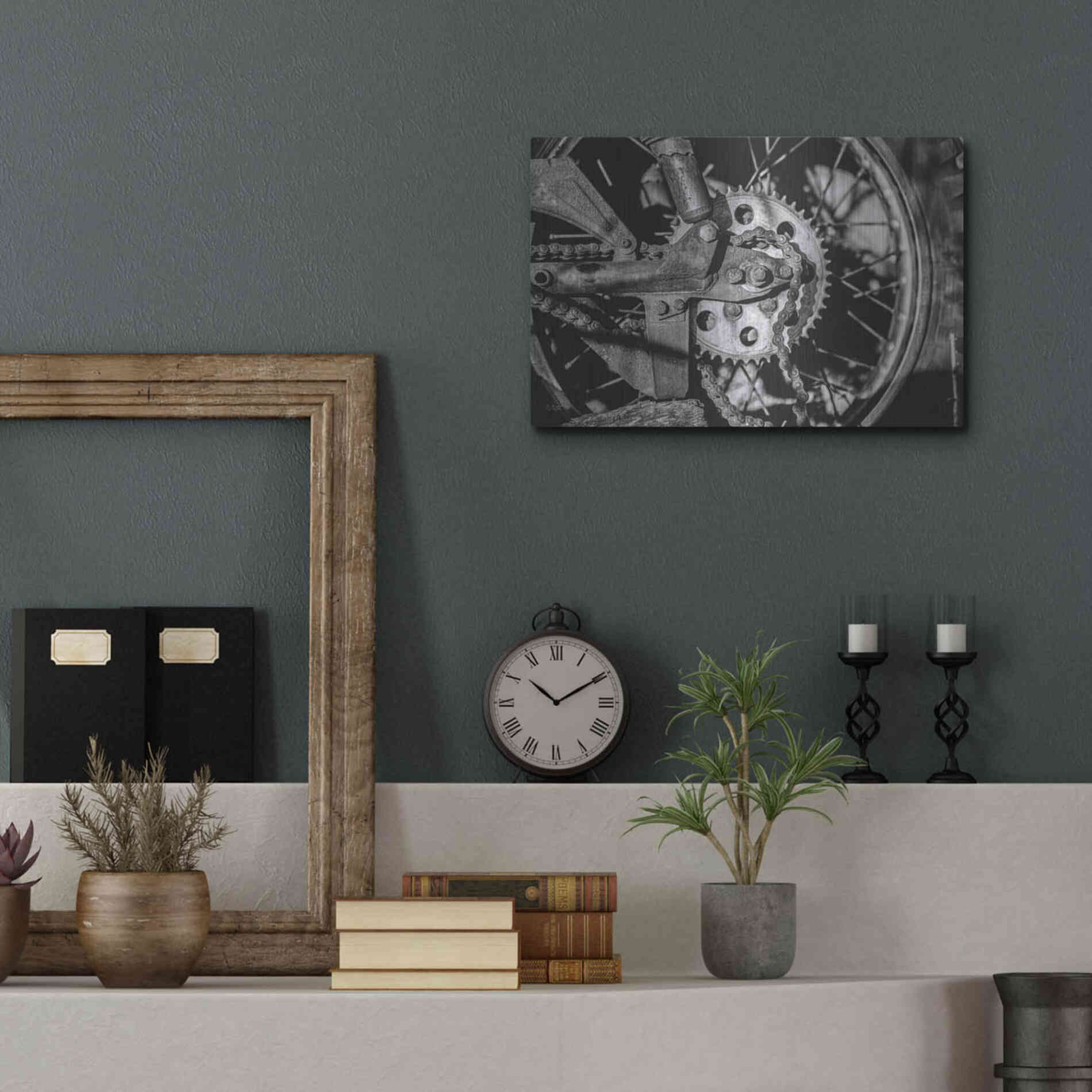 Luxe Metal Art 'Rusted Spoke' by Donnie Quillen Metal Wall Art,16x12