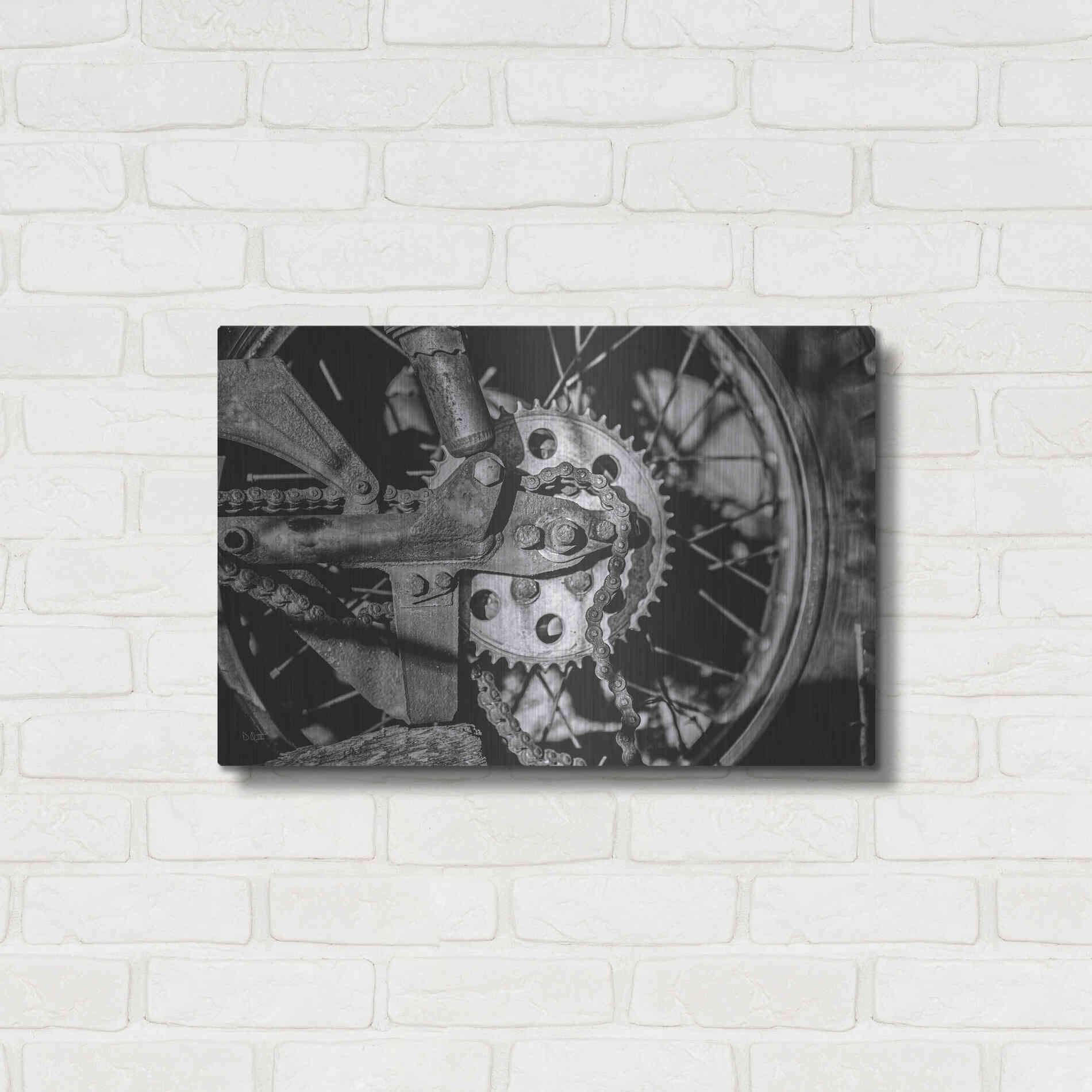 Luxe Metal Art 'Rusted Spoke' by Donnie Quillen Metal Wall Art,24x16