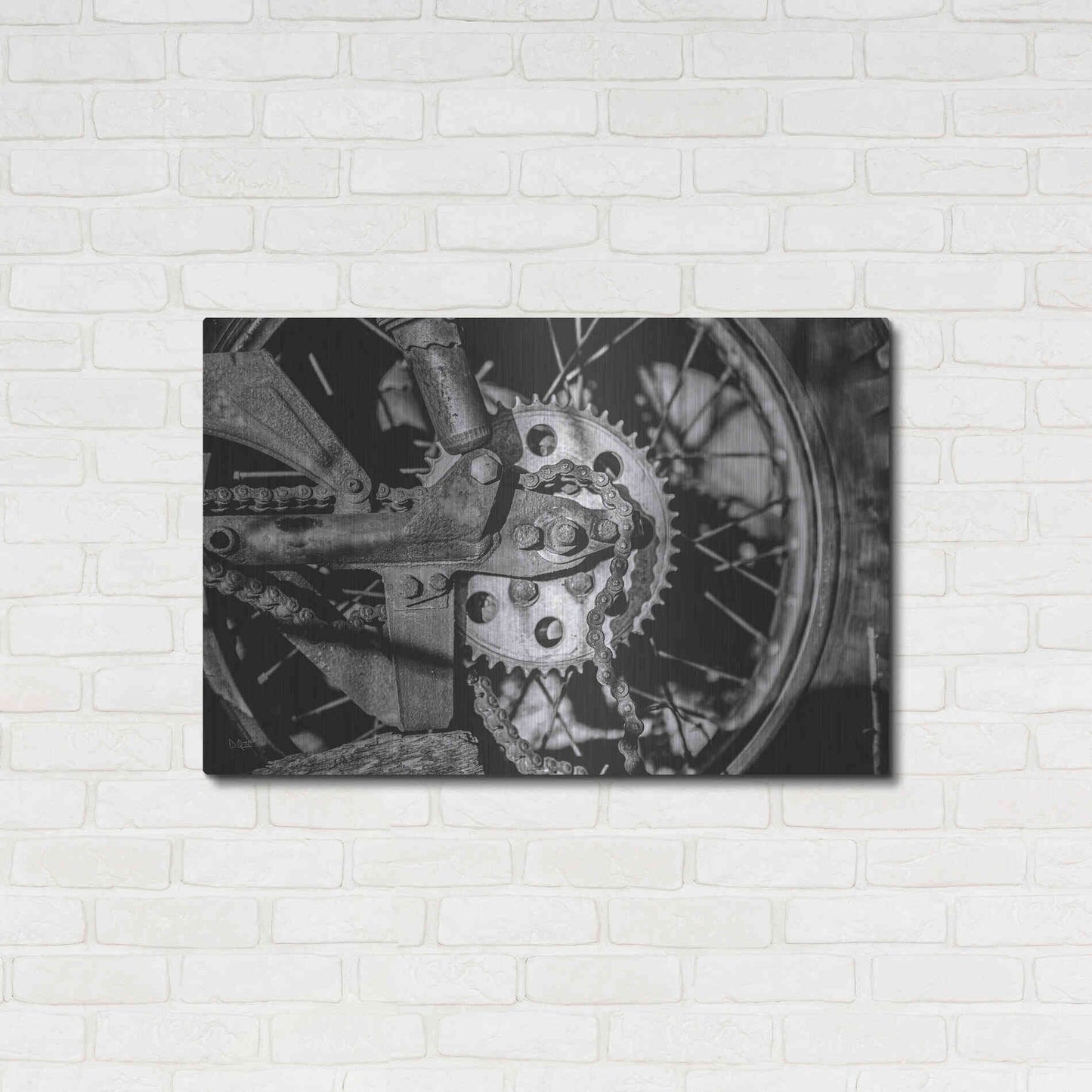 Luxe Metal Art 'Rusted Spoke' by Donnie Quillen Metal Wall Art,36x24