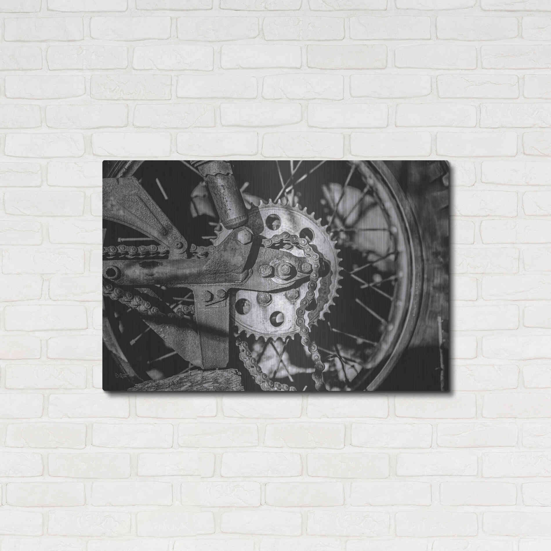 Luxe Metal Art 'Rusted Spoke' by Donnie Quillen Metal Wall Art,36x24