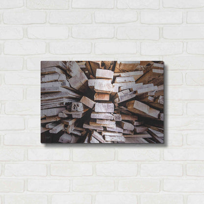 Luxe Metal Art 'Wood Pile' by Donnie Quillen Metal Wall Art,24x16