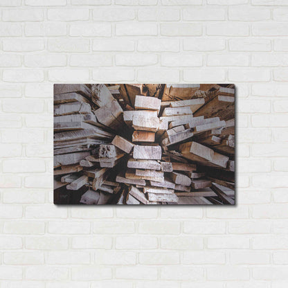Luxe Metal Art 'Wood Pile' by Donnie Quillen Metal Wall Art,36x24