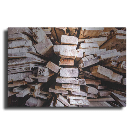 Luxe Metal Art 'Wood Pile' by Donnie Quillen Metal Wall Art