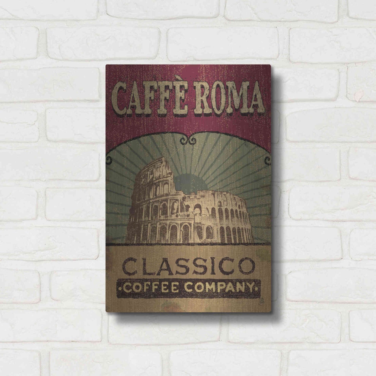 Luxe Metal Art 'Coffee Blend I' by Daphne Brissonet, Metal Wall Art,12x16