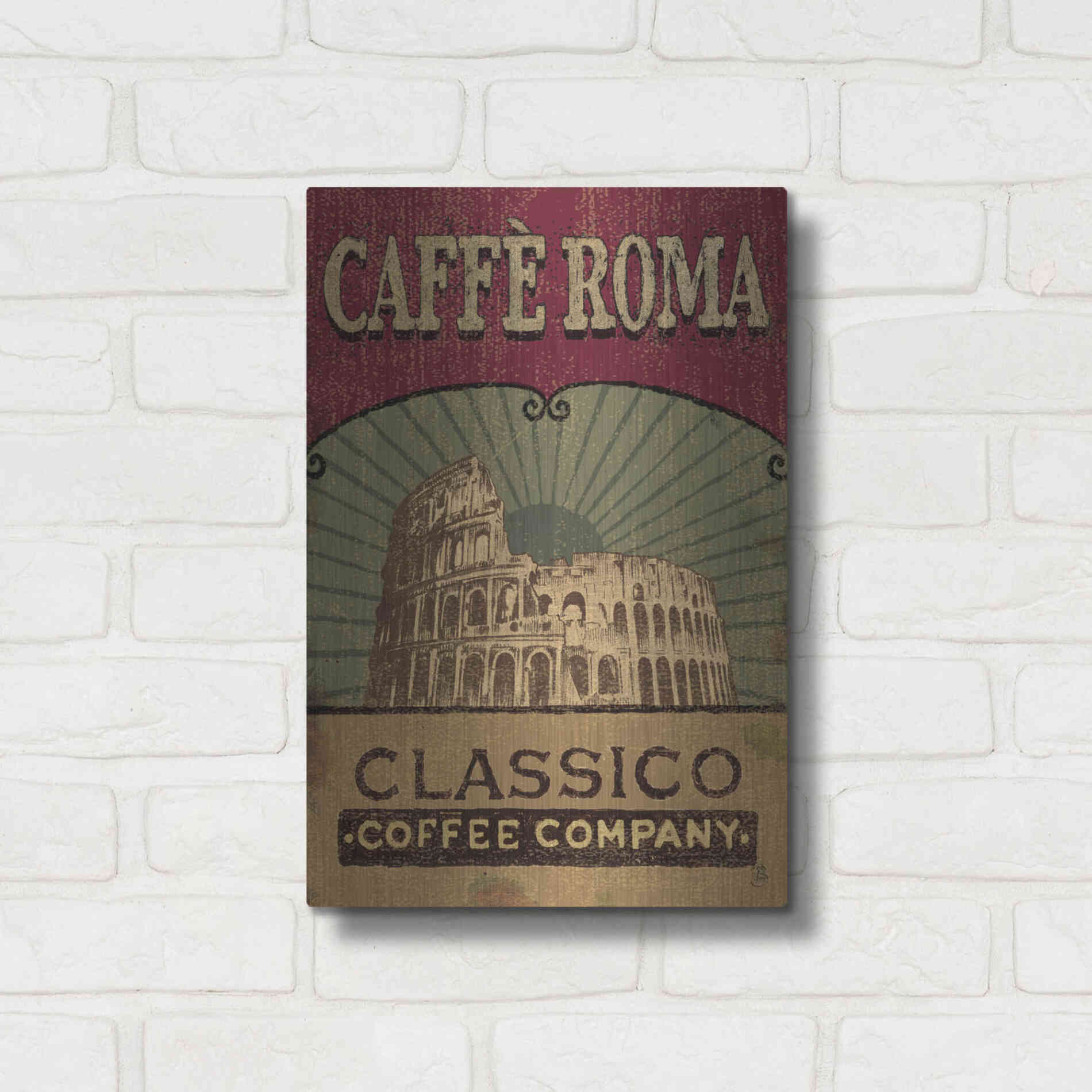 Luxe Metal Art 'Coffee Blend I' by Daphne Brissonet, Metal Wall Art,12x16